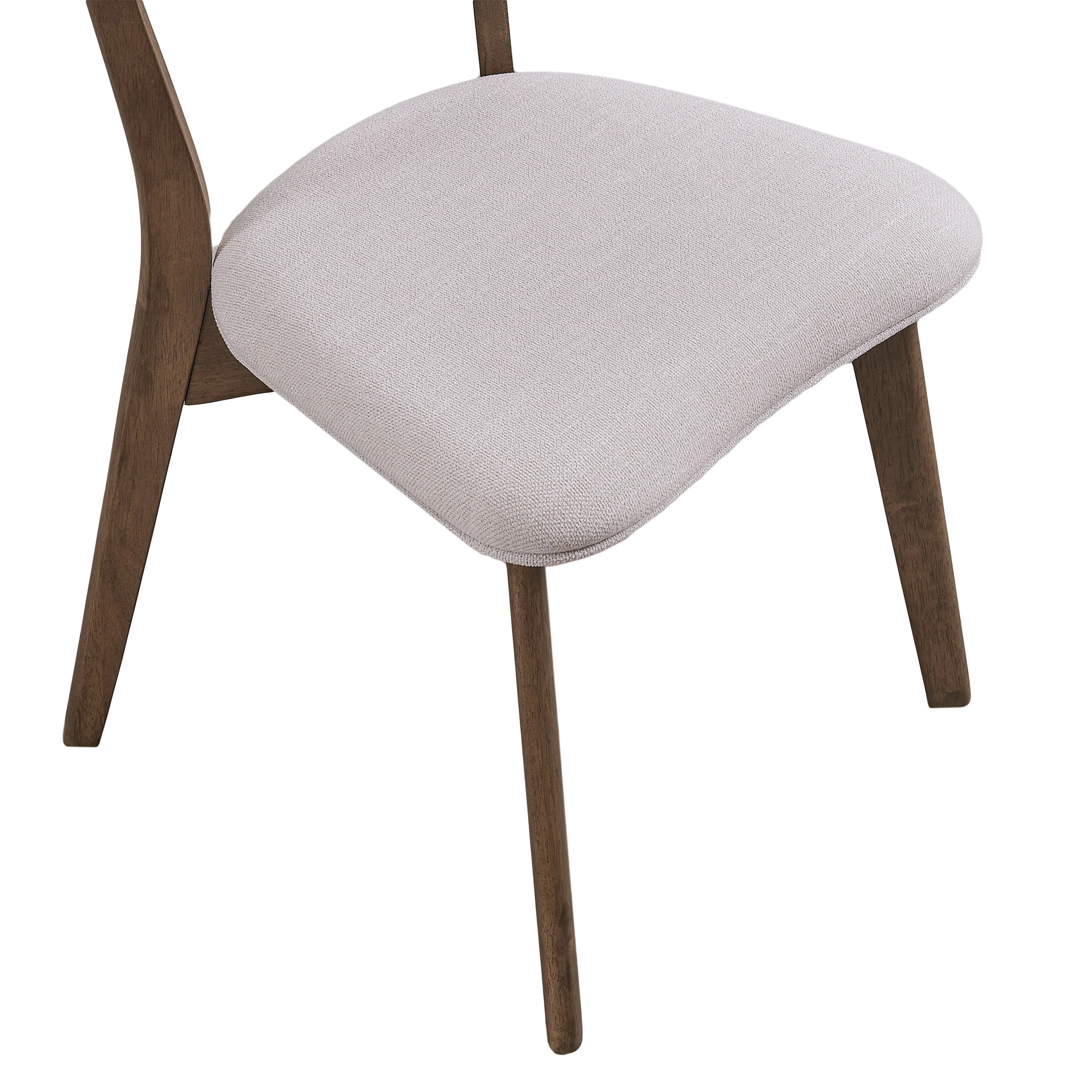 Wrene Mid-Century Walnut Finished Frame Dining Chairs, Set of 4 - furnishings