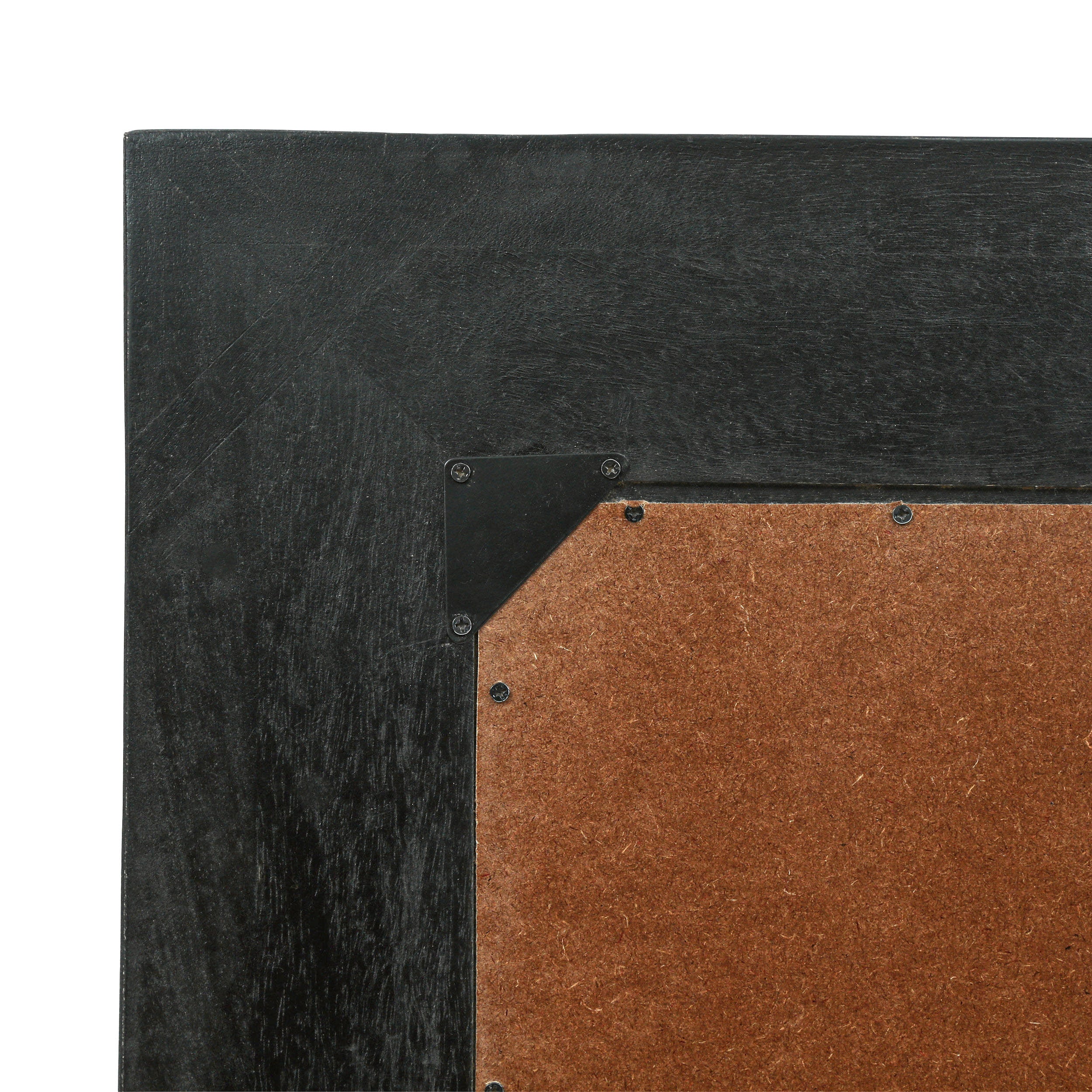 Ramsay Rustic Handcrafted Mango Wood Full Length Standing Mirror, Black and Brown - furnishings