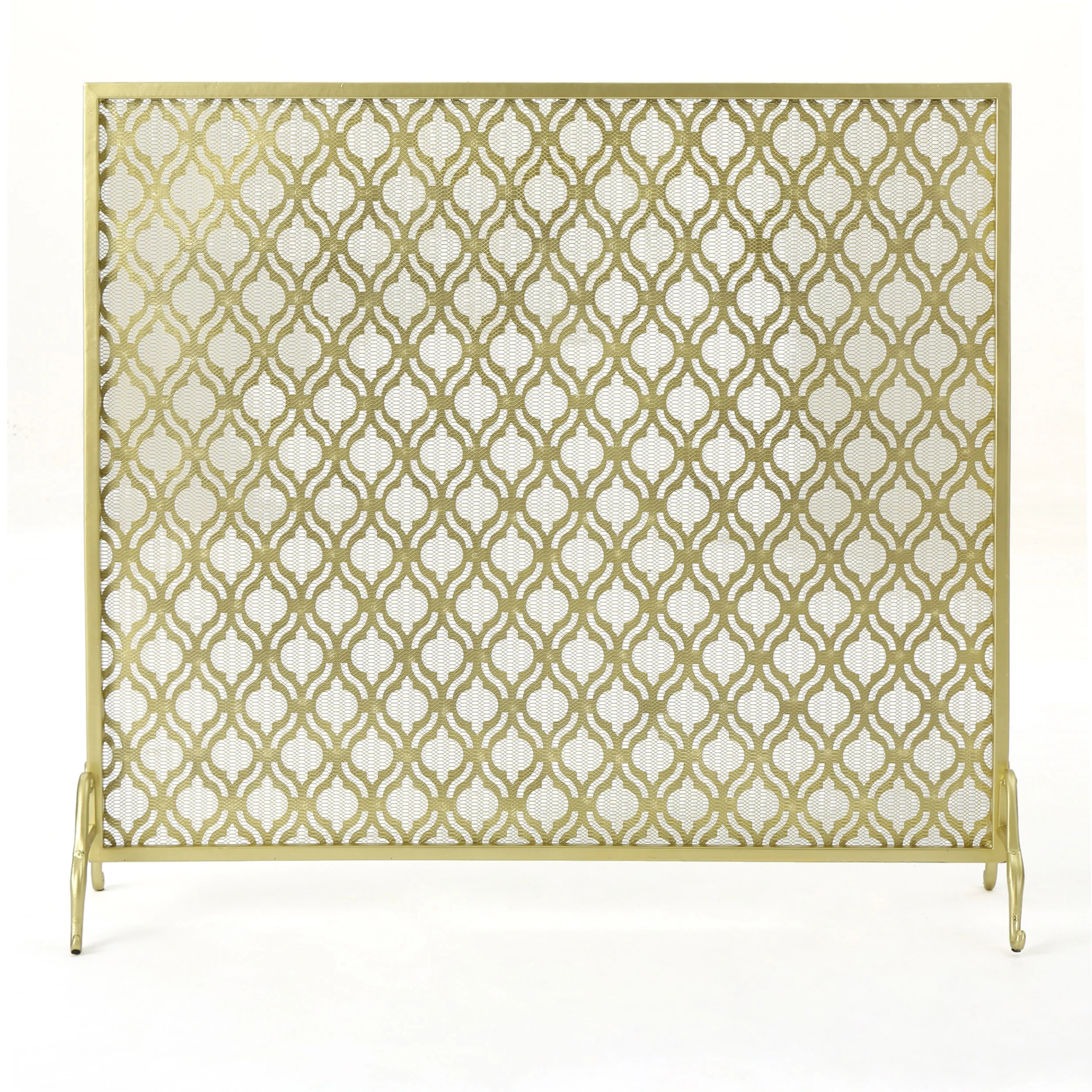 Elmer Single Panel Iron Fire Screen - furnishings