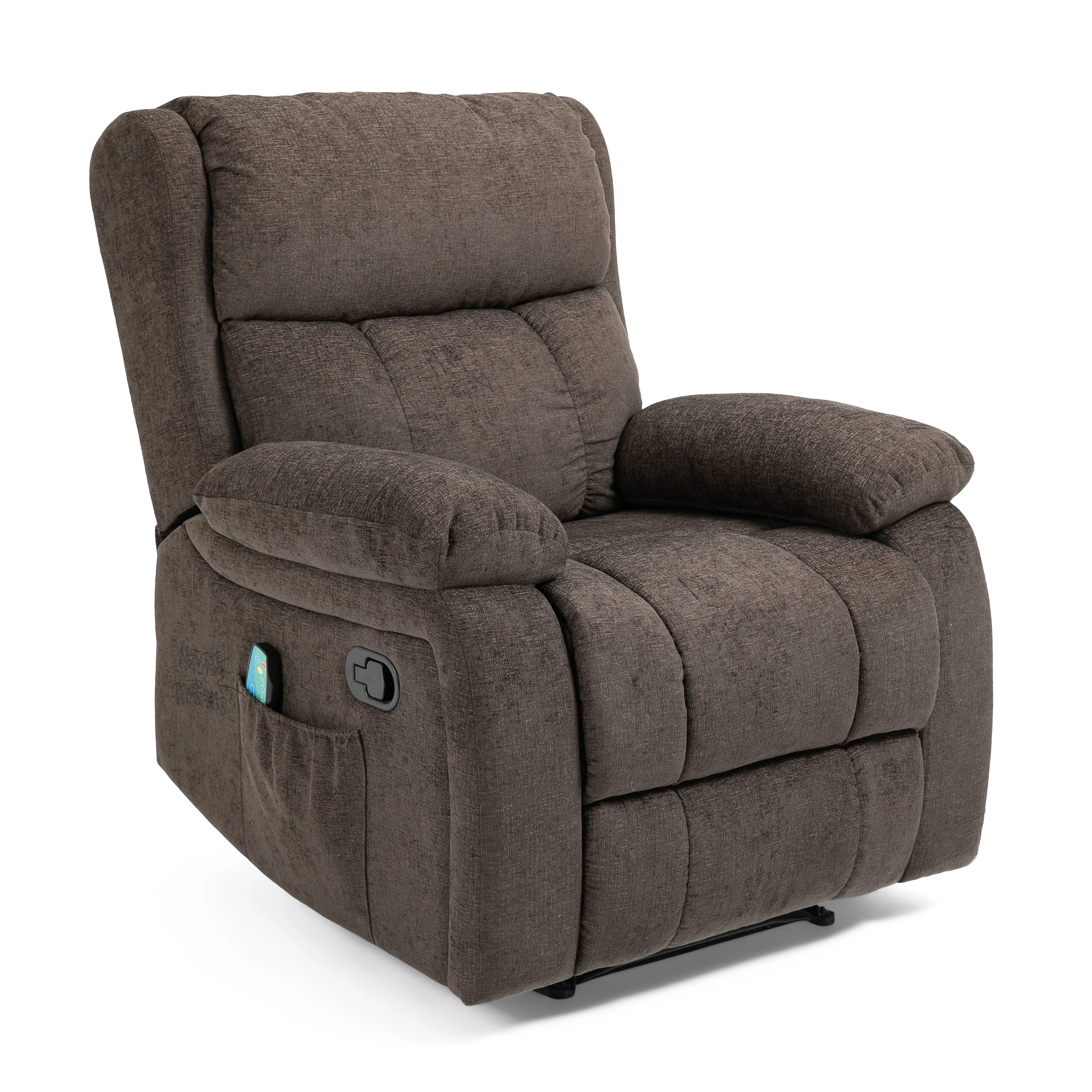 Lexie Contemporary Pillow Tufted Massage Recliner - furnishings