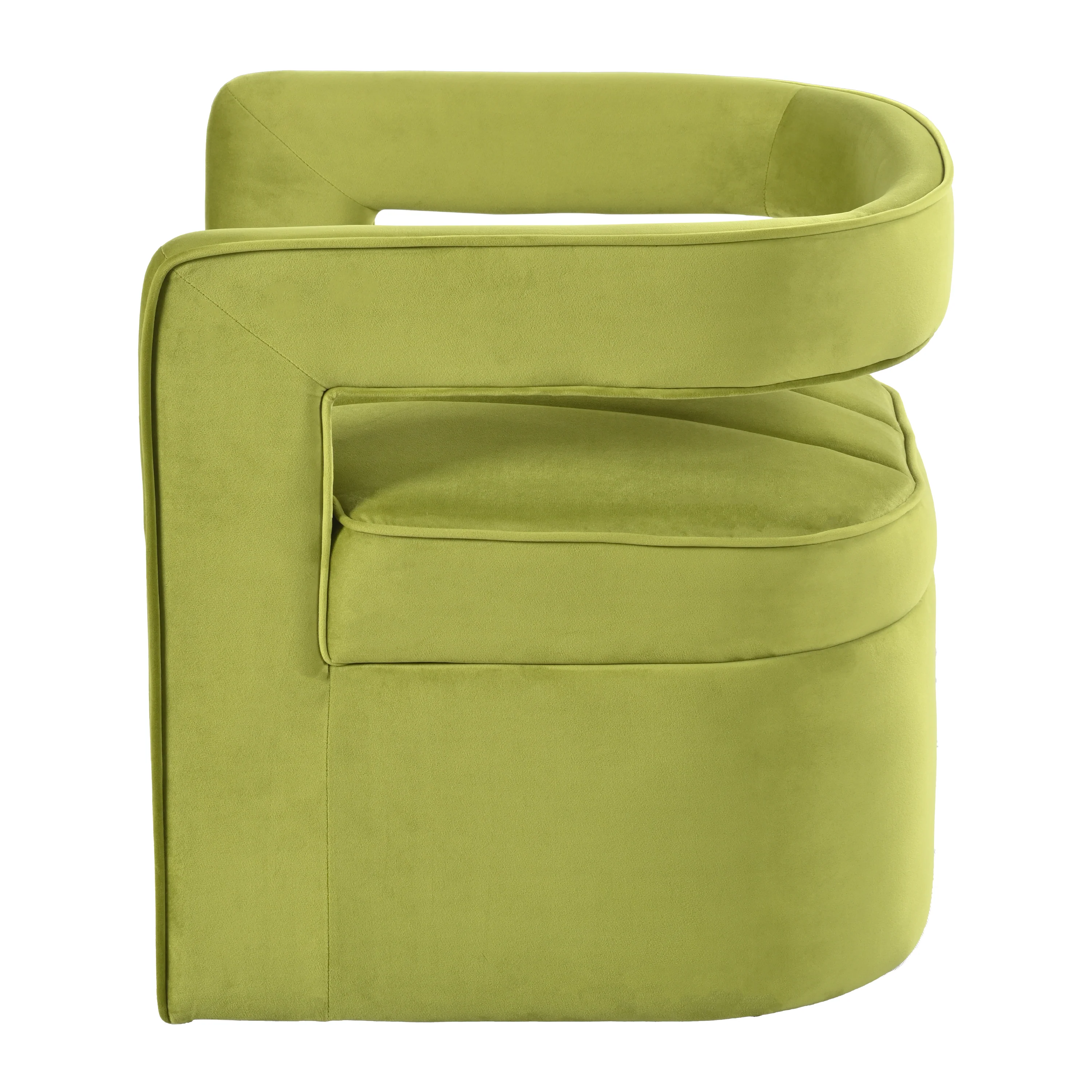 Brazal Modern Velvet Accent Club Chair - furnishings