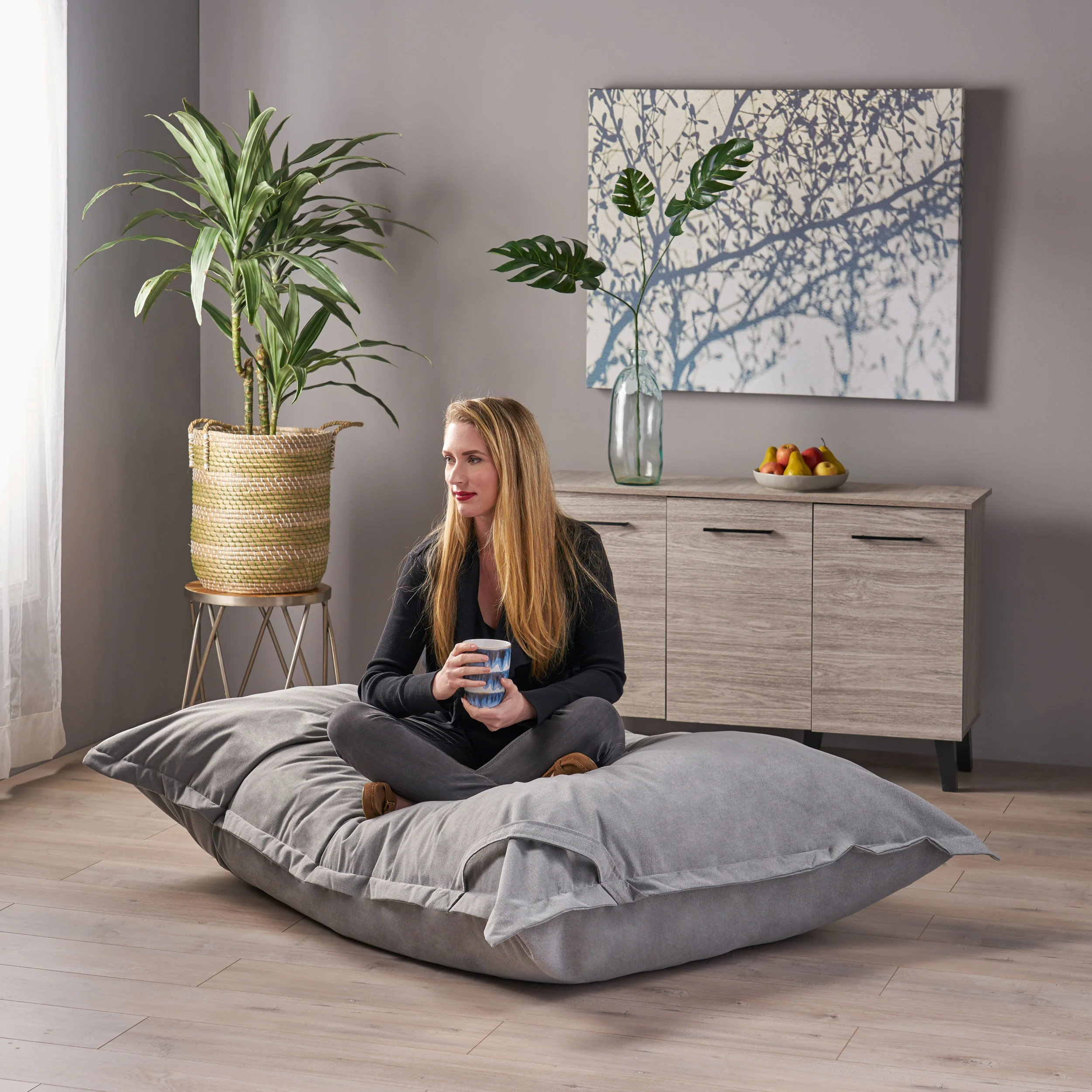 Carolina Alegre Outdoor Water Resistant 5.5X4 Lounger Bean Bag - furnishings