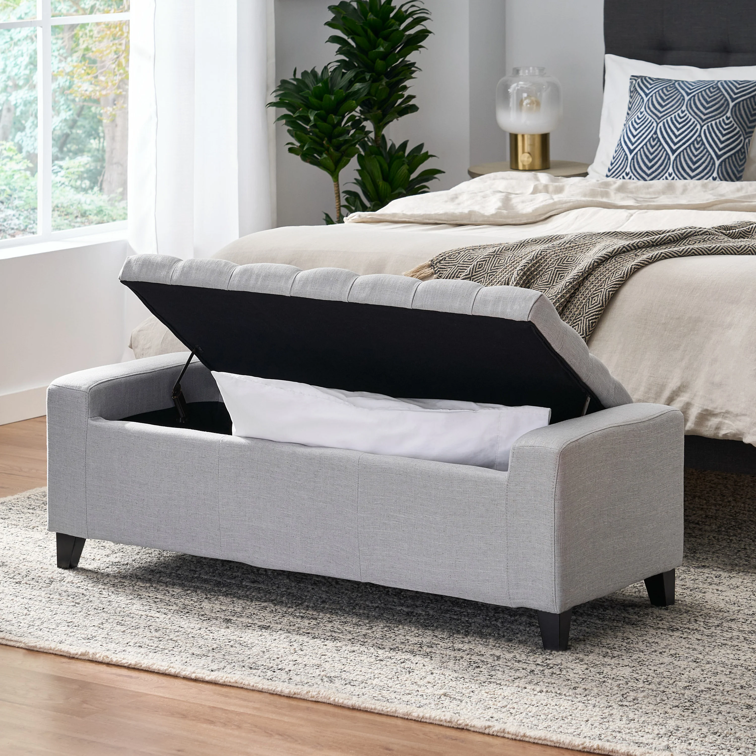 Seattle Tufted Storage Ottoman Bench - furnishings