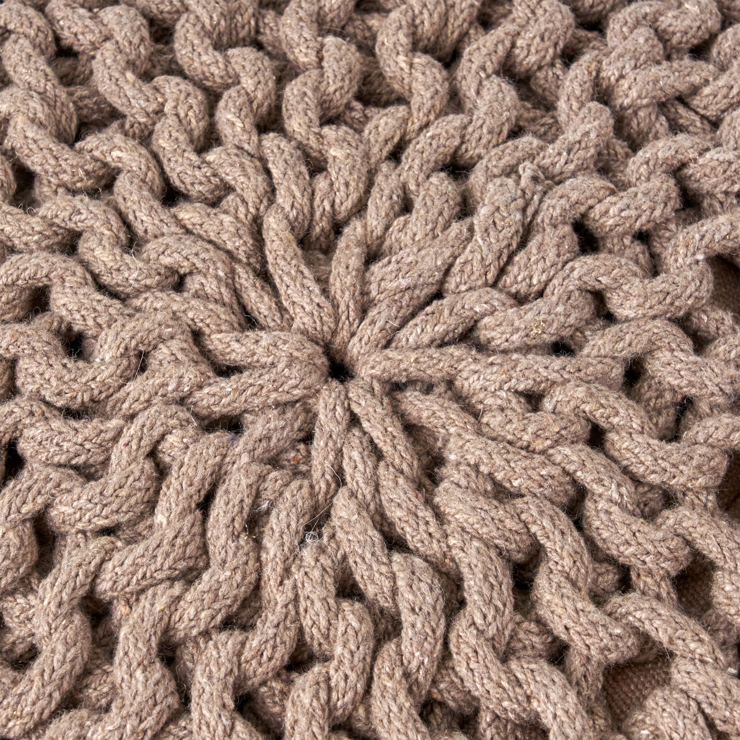 Poona Handcrafted Modern Cotton Pouf - furnishings