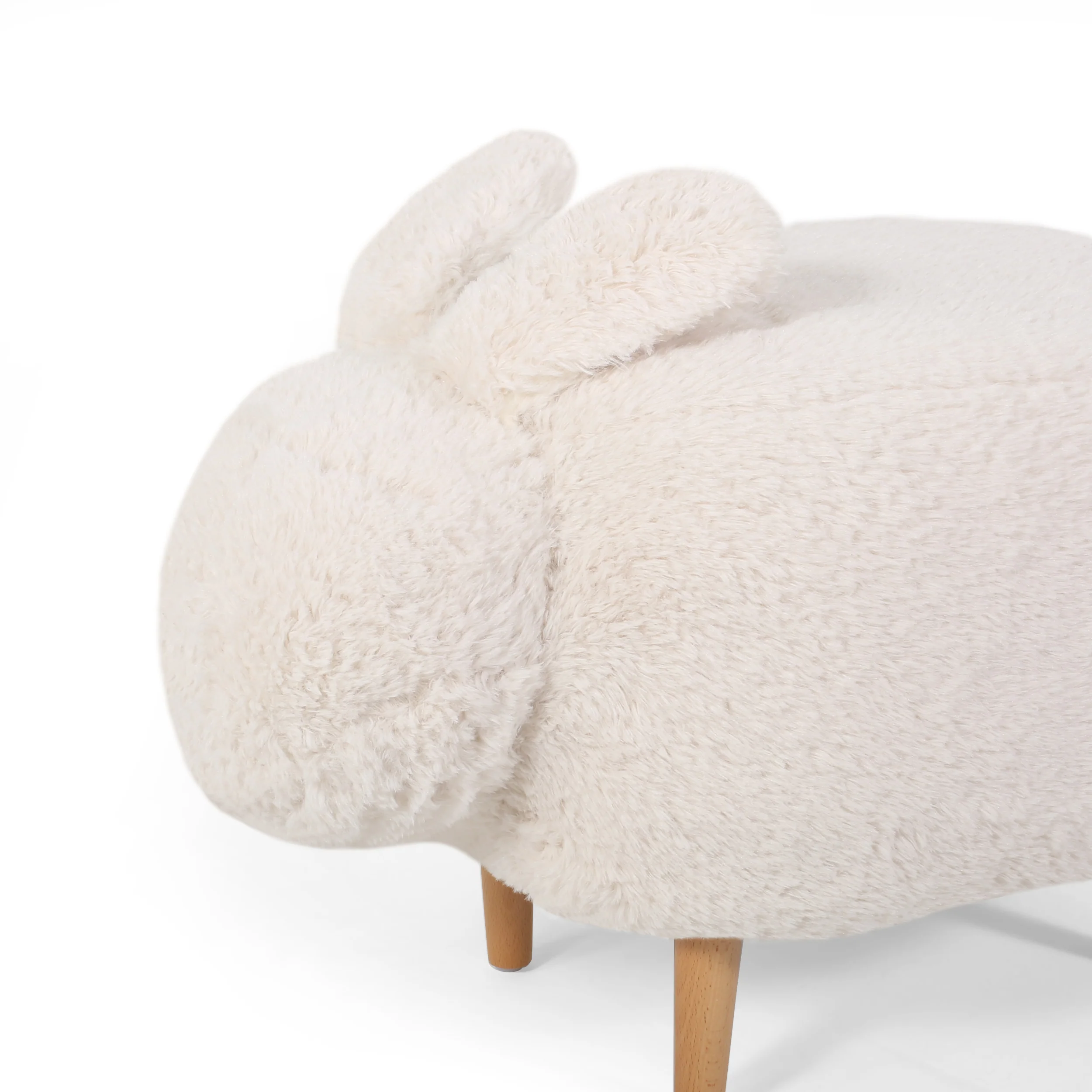 Leona Fabric Kids Bunny Ottoman Stool - furnishings