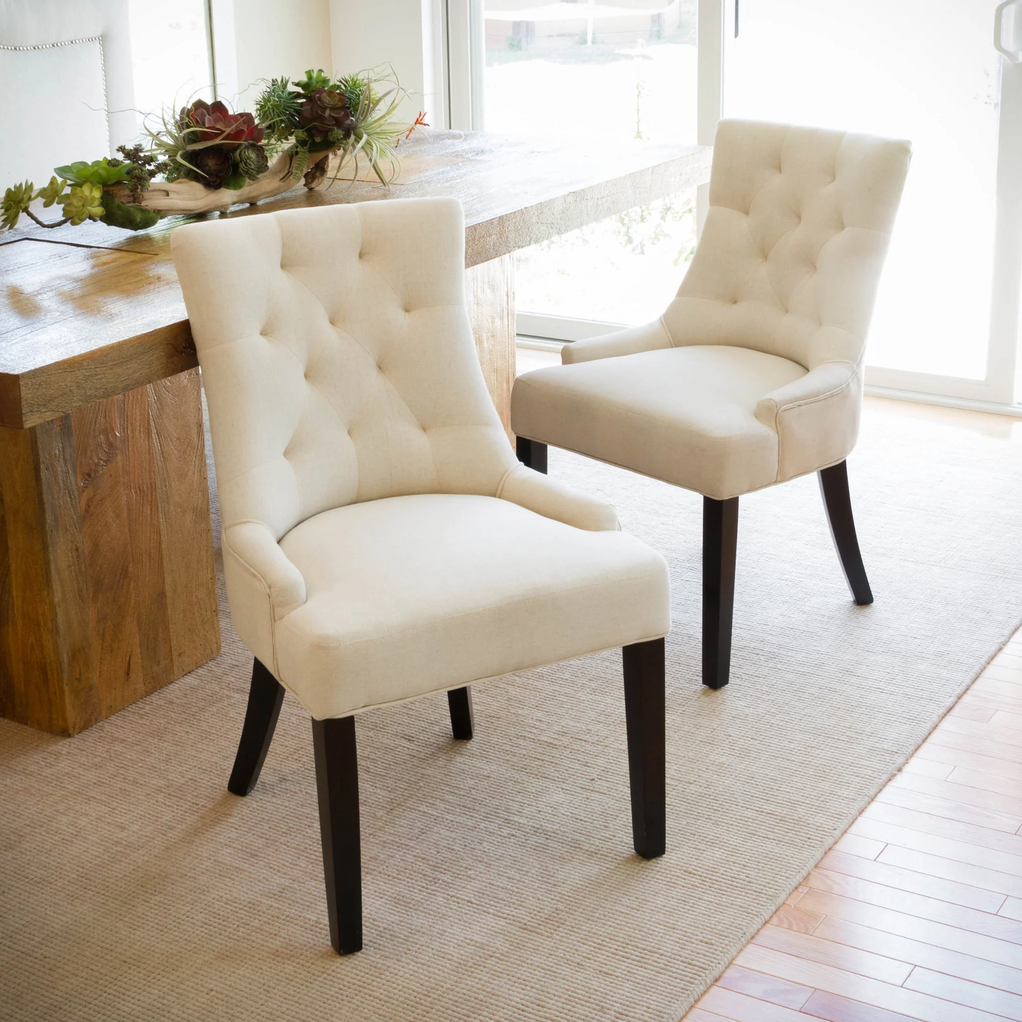 Stacy Tufted Fabric Dining Chairs (Set of 2) - furnishings