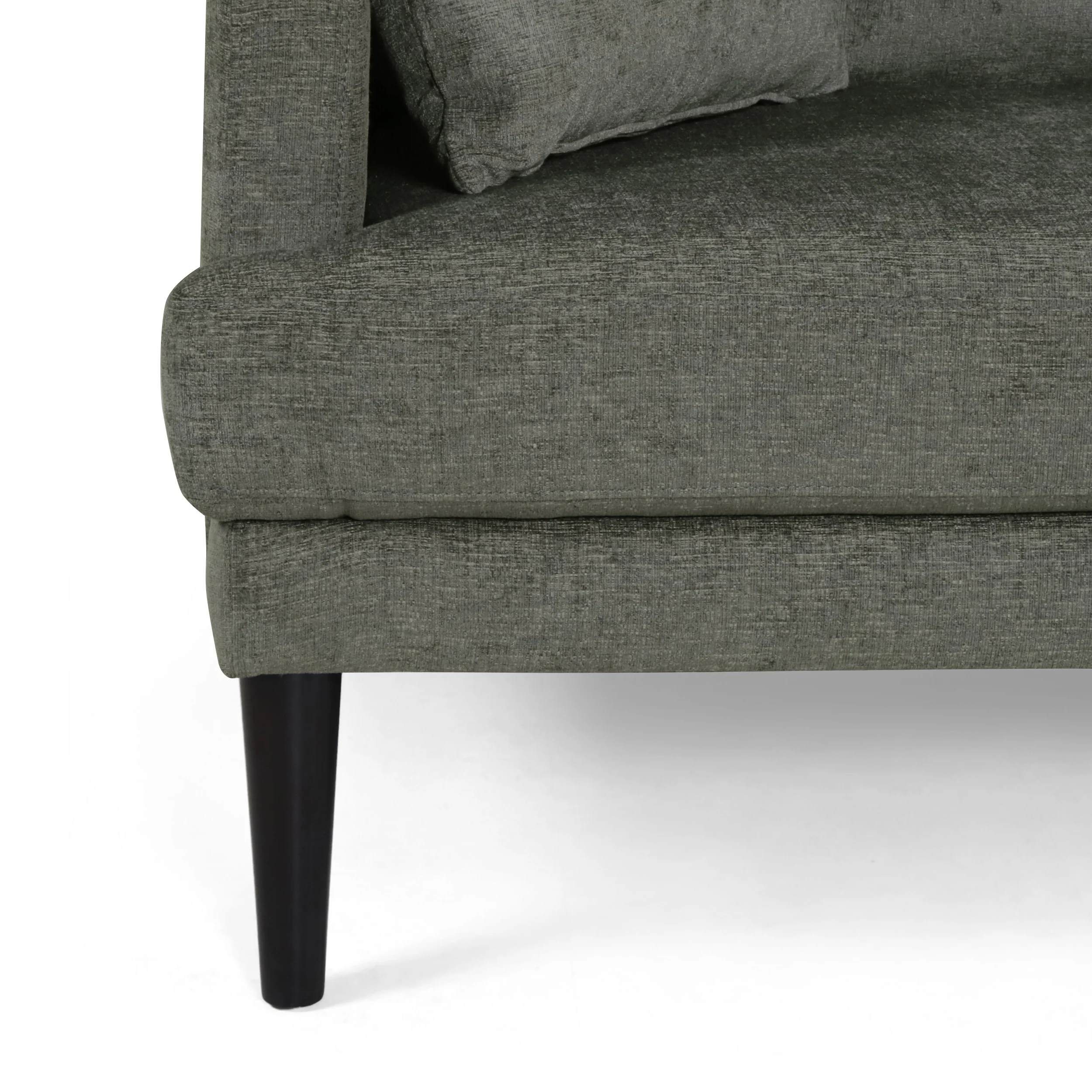 Adut Contemporary 3 Seater Fabric Sofa with Accent Pillows - furnishings
