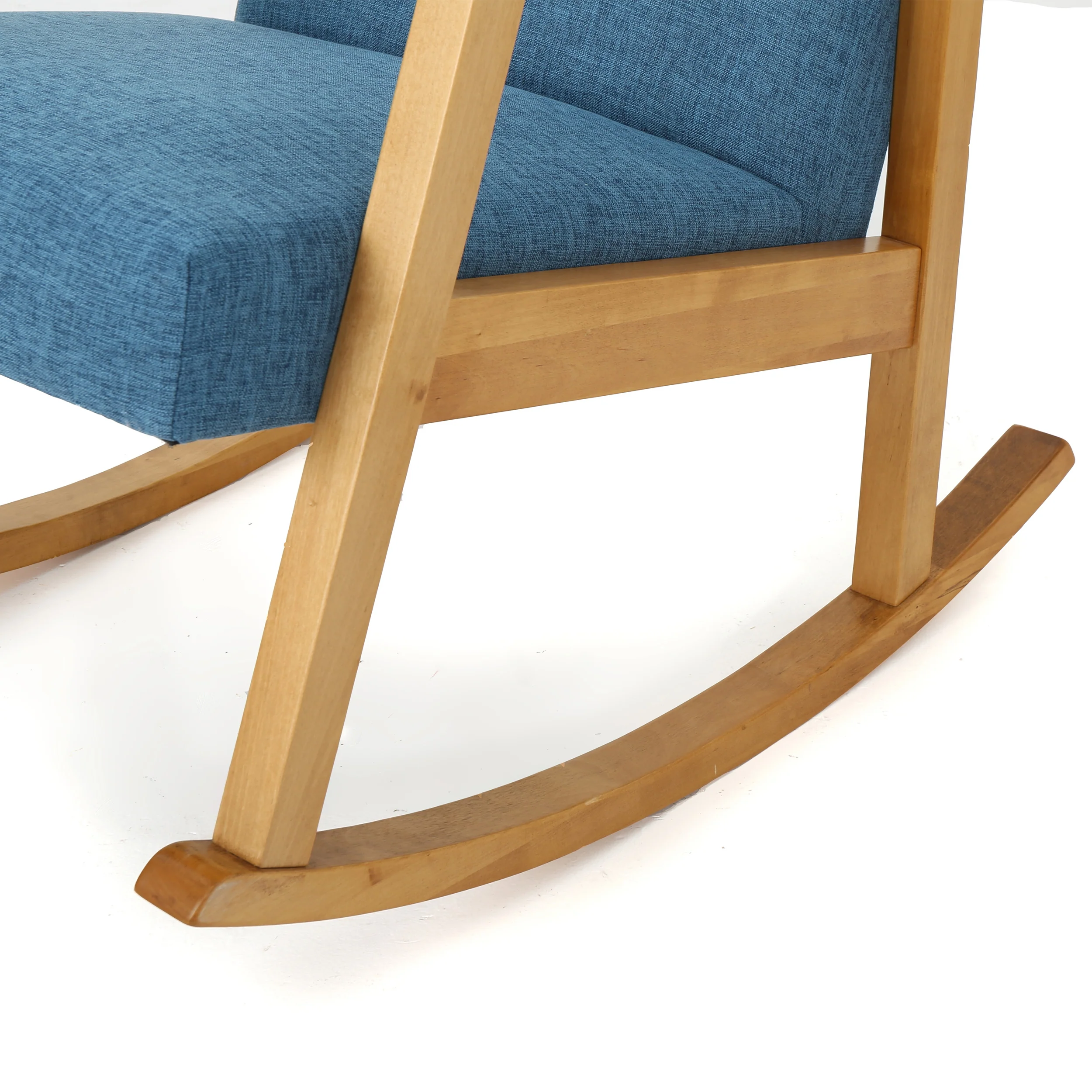 Hank Mid Century Modern Fabric Rocking Chair - furnishings