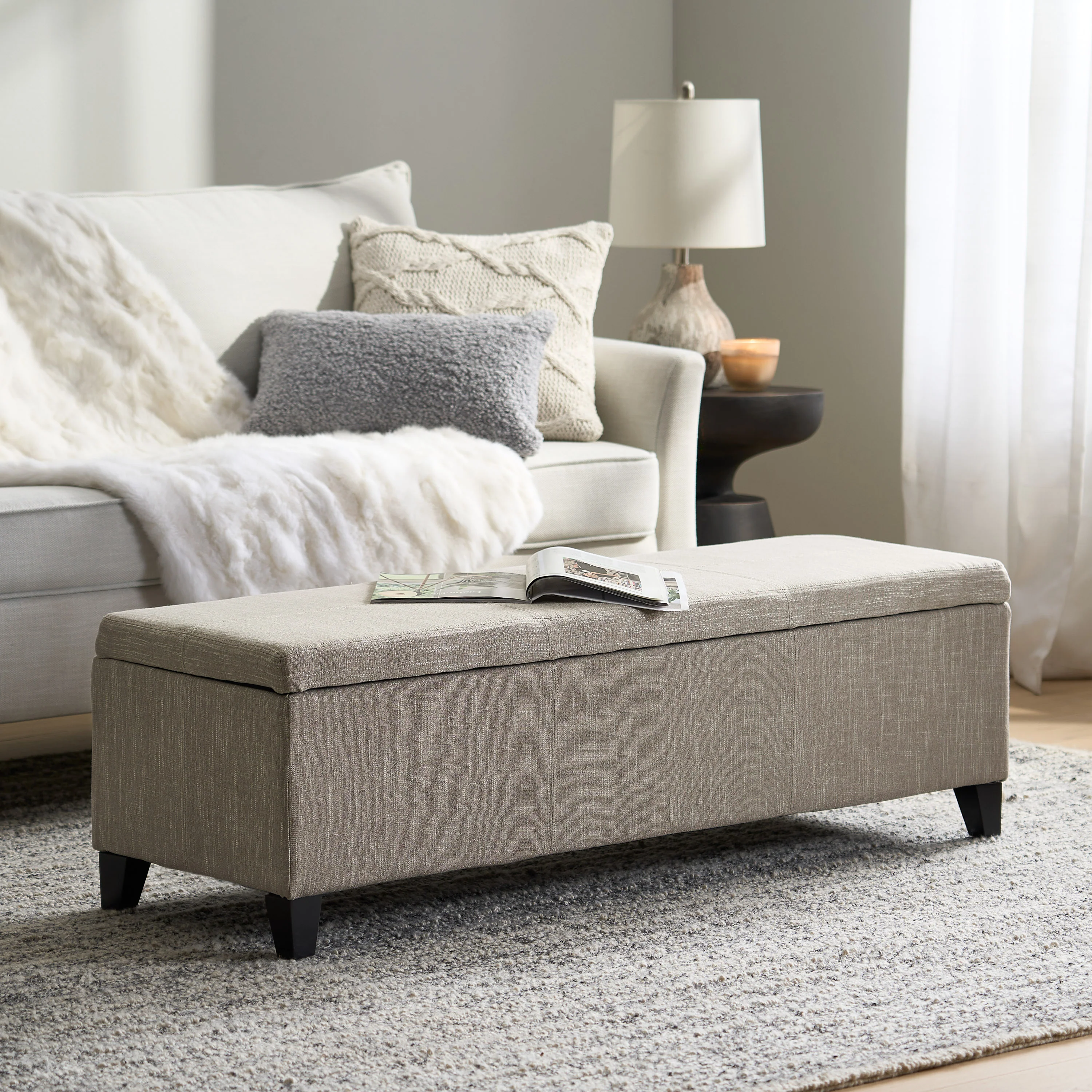Rupert Upholstered Storage Ottoman Bench - furnishings