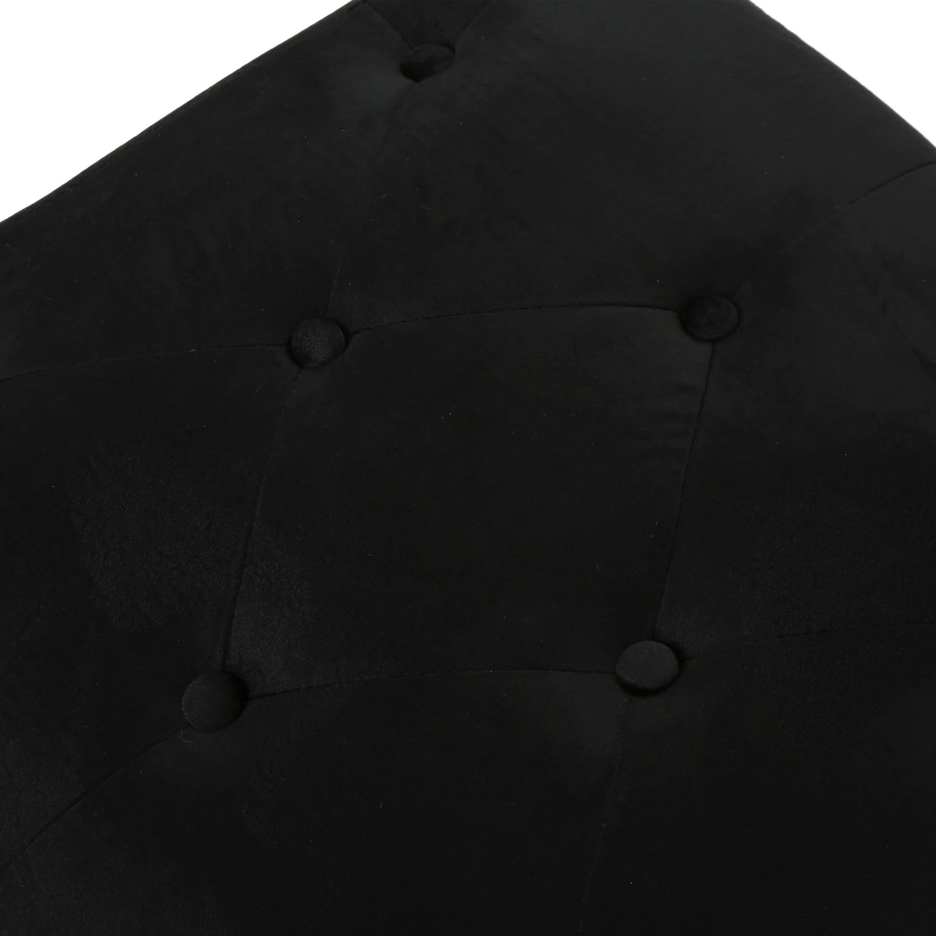 Kalani Modern Glam Button Tufted Diamond Stitch Velvet Ottoman With Tapered Legs - furnishings