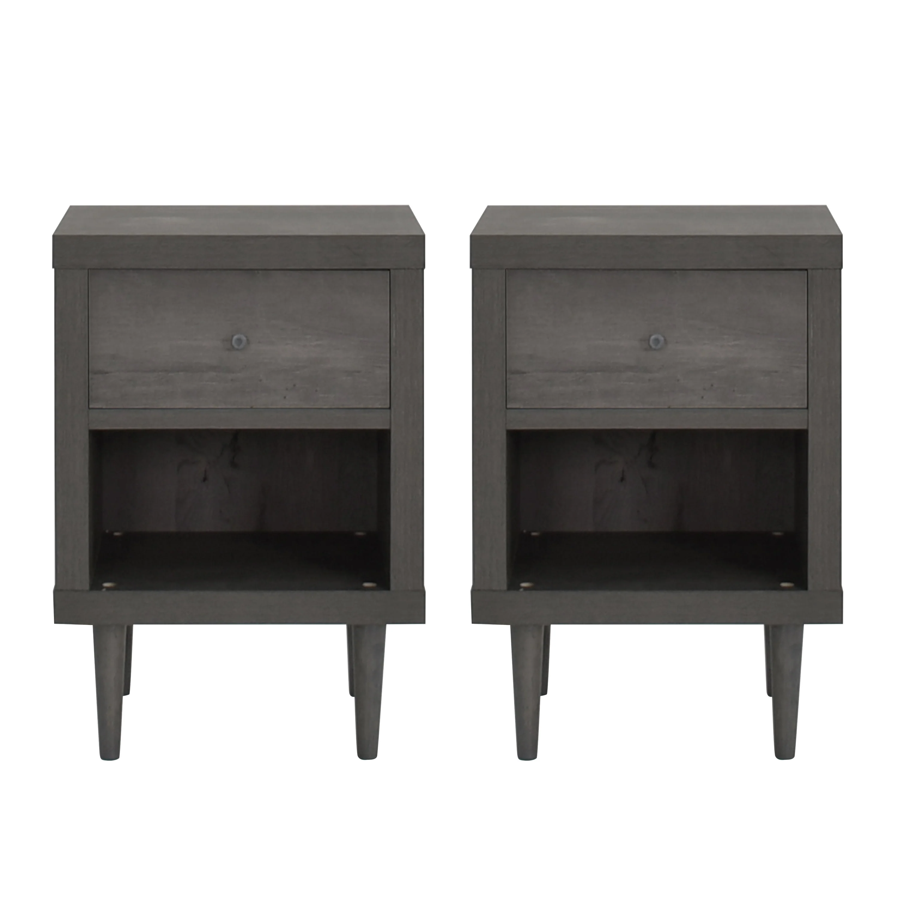 Farhart Faux Wood Single Drawer Nightstand - furnishings