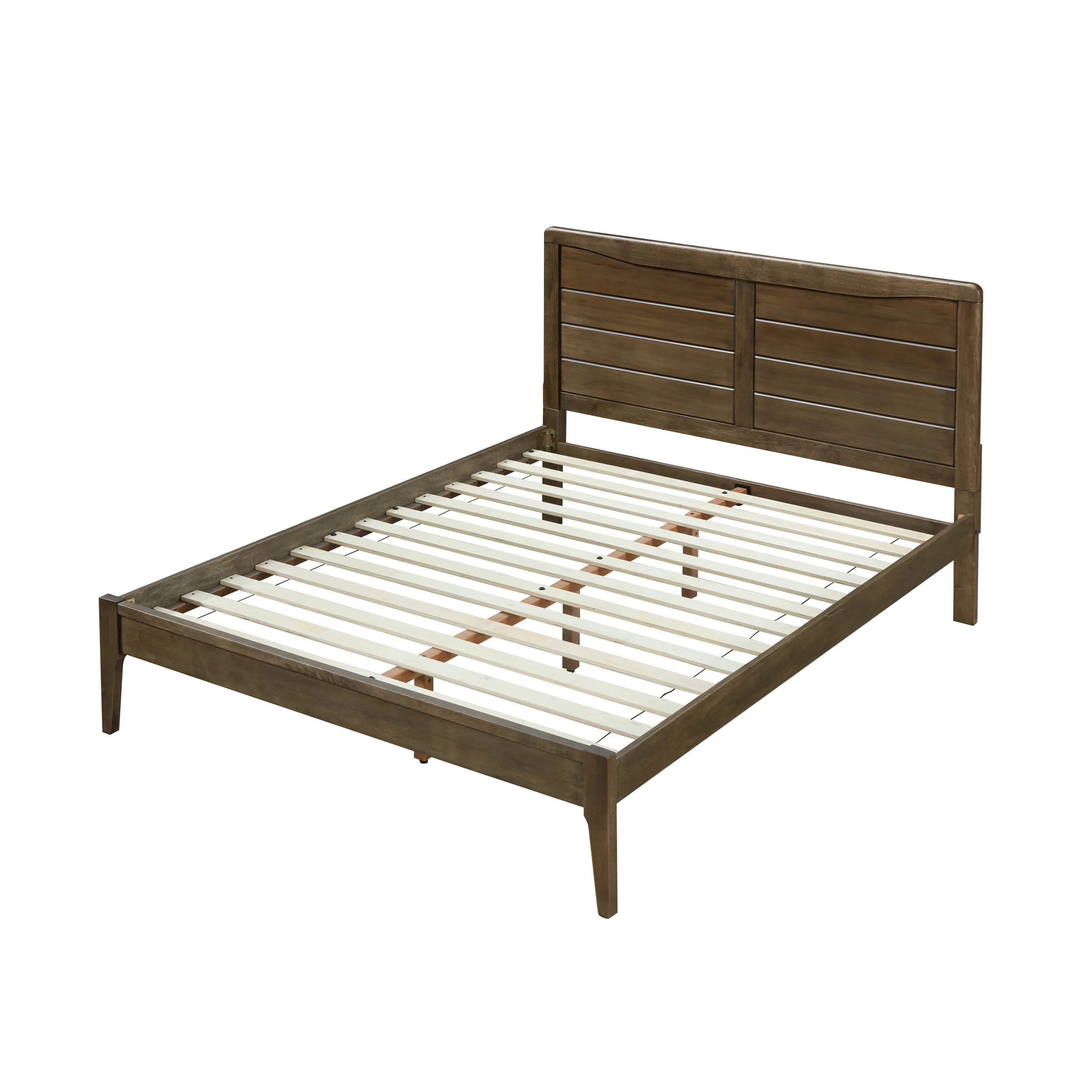 Stacey Rustic Wooden Queen Platform Bed - furnishings