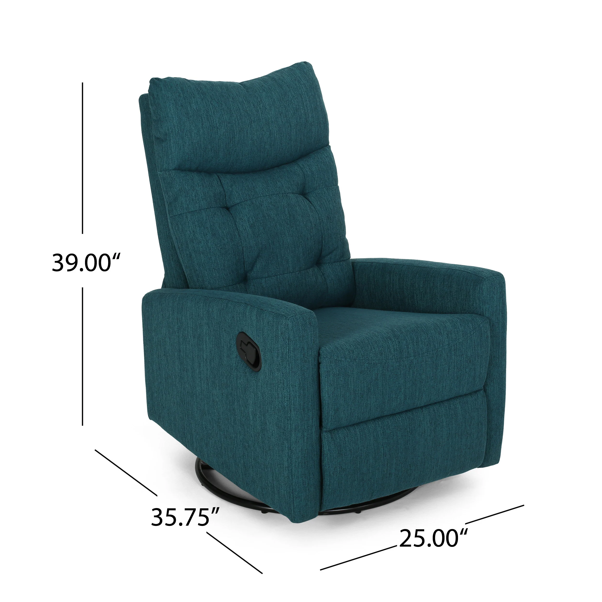 Ishtar Contemporary Glider Swivel Push Back Nursery Recliner - furnishings