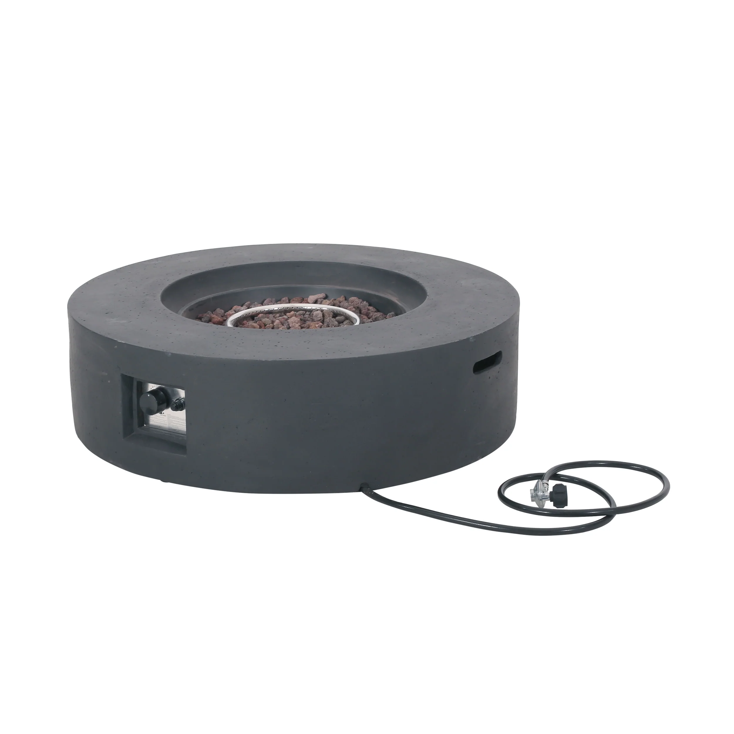 Hearth Outdoor 50,000 BTU Lightweight Concrete Circular Fire Pit (No Tank Holder) - furnishings
