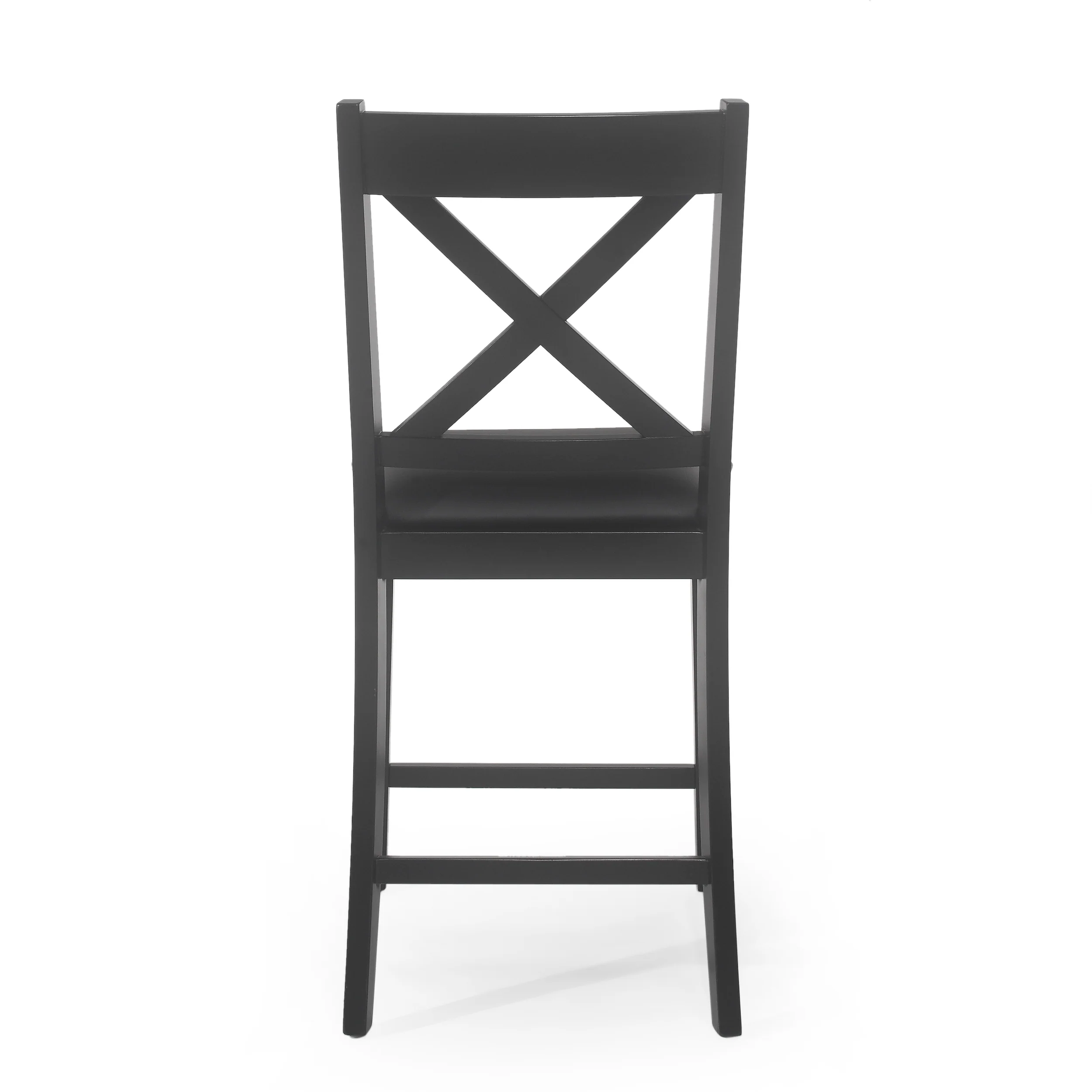 Bouman Farmhouse Upholstered Wood Counter Stools, Set of 2 - furnishings