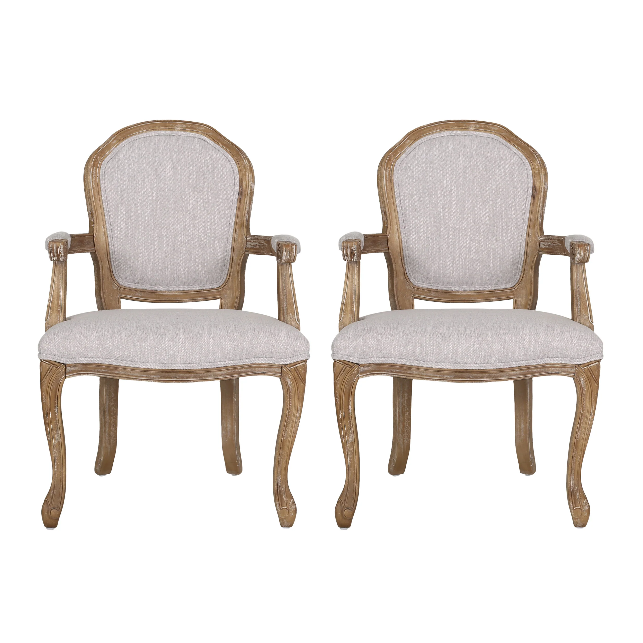 Fairgreens Traditional Upholstered Dining Chairs, Set of 2 - furnishings
