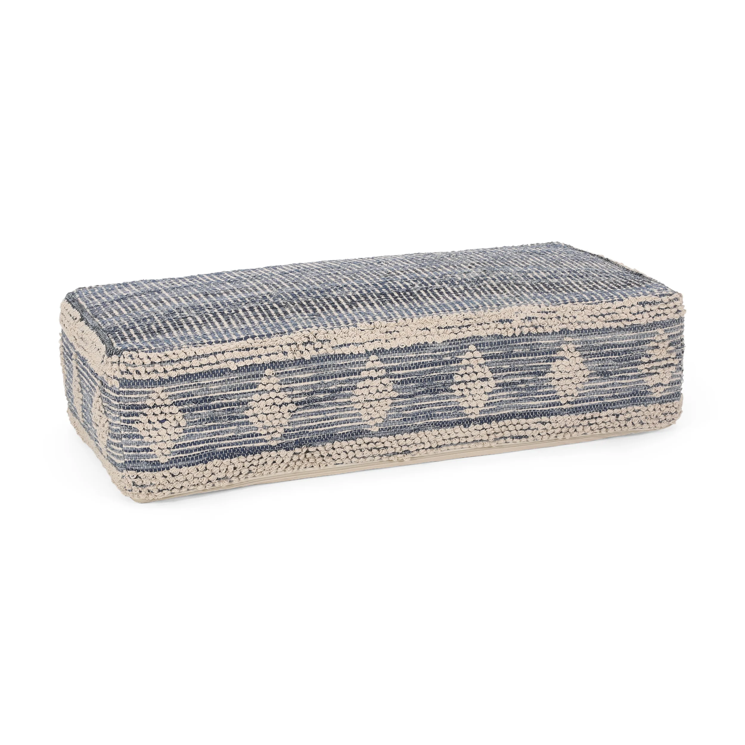 Charline Boho Rectangular Bean Bag Ottoman - furnishings
