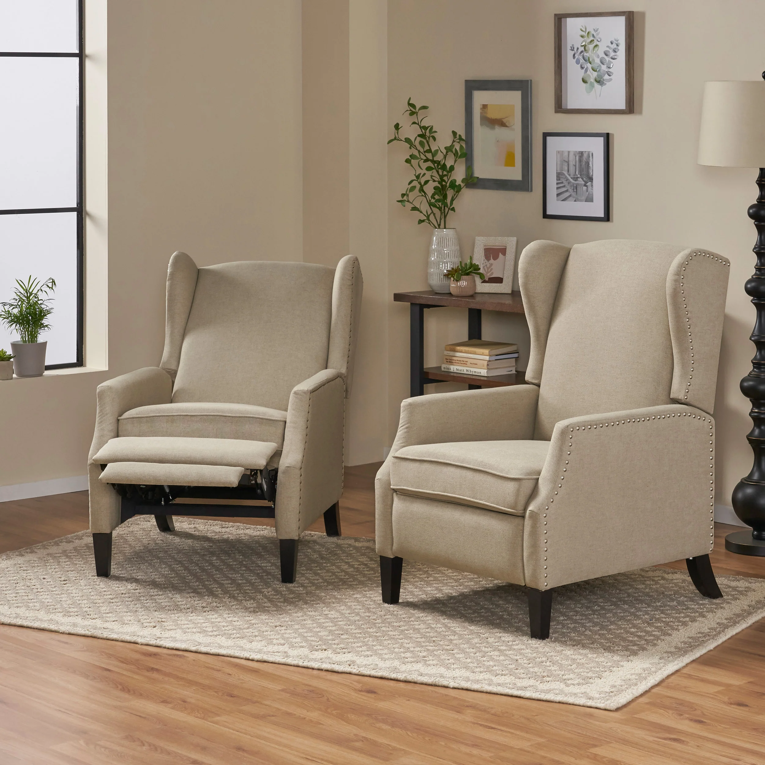 Weyland Contemporary Fabric Recliner (Set of 2) - furnishings