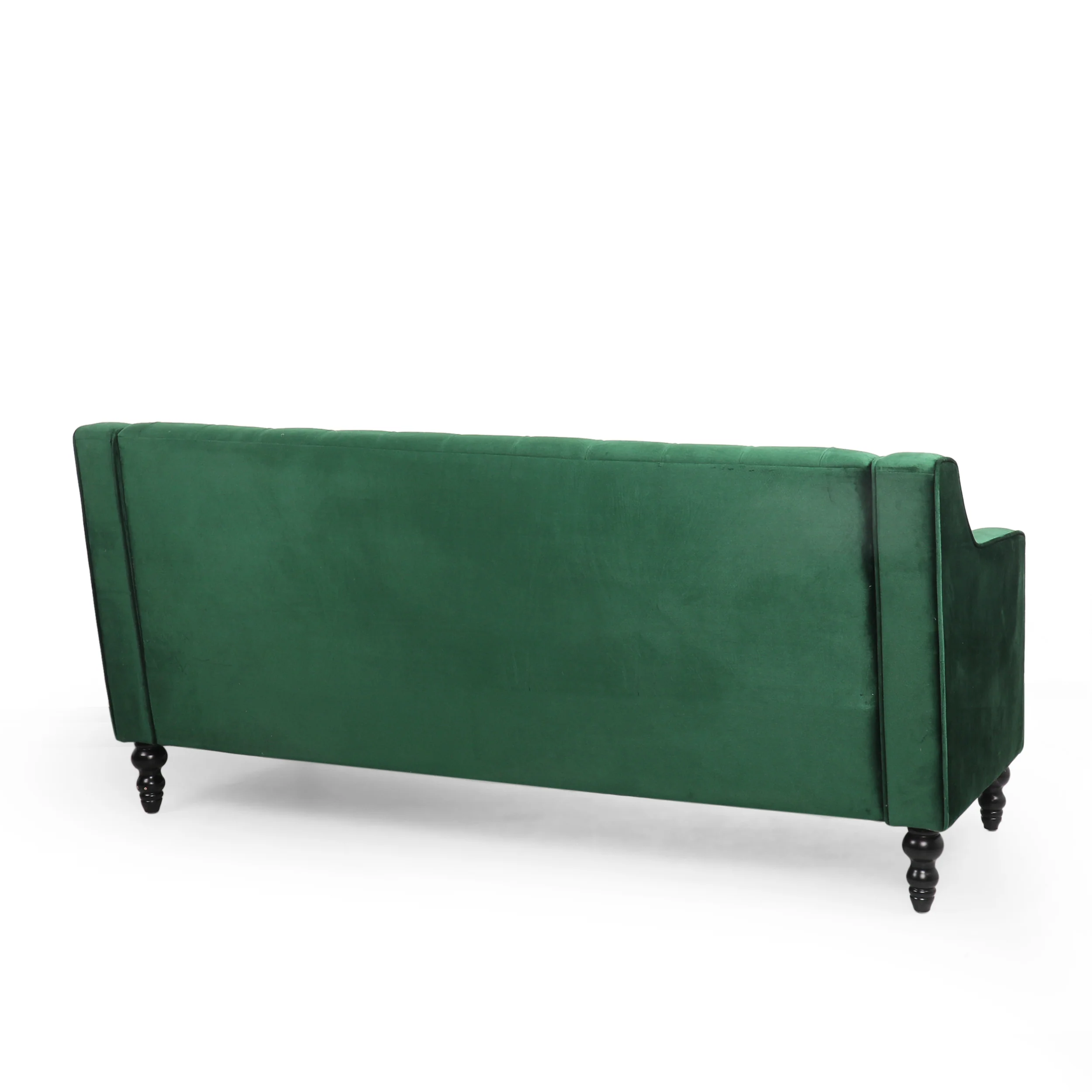Jameer Modern Glam Tufted Velvet 3 Seater Sofa - furnishings