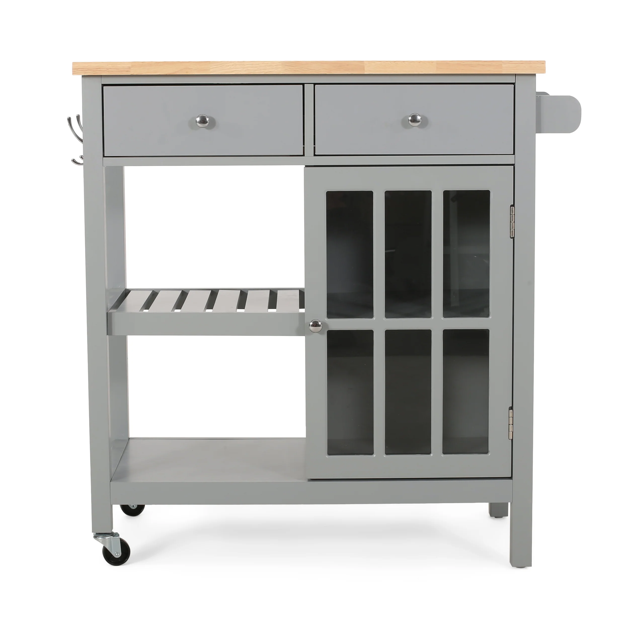 Aidah Contemporary Kitchen Cart with Wheels - furnishings