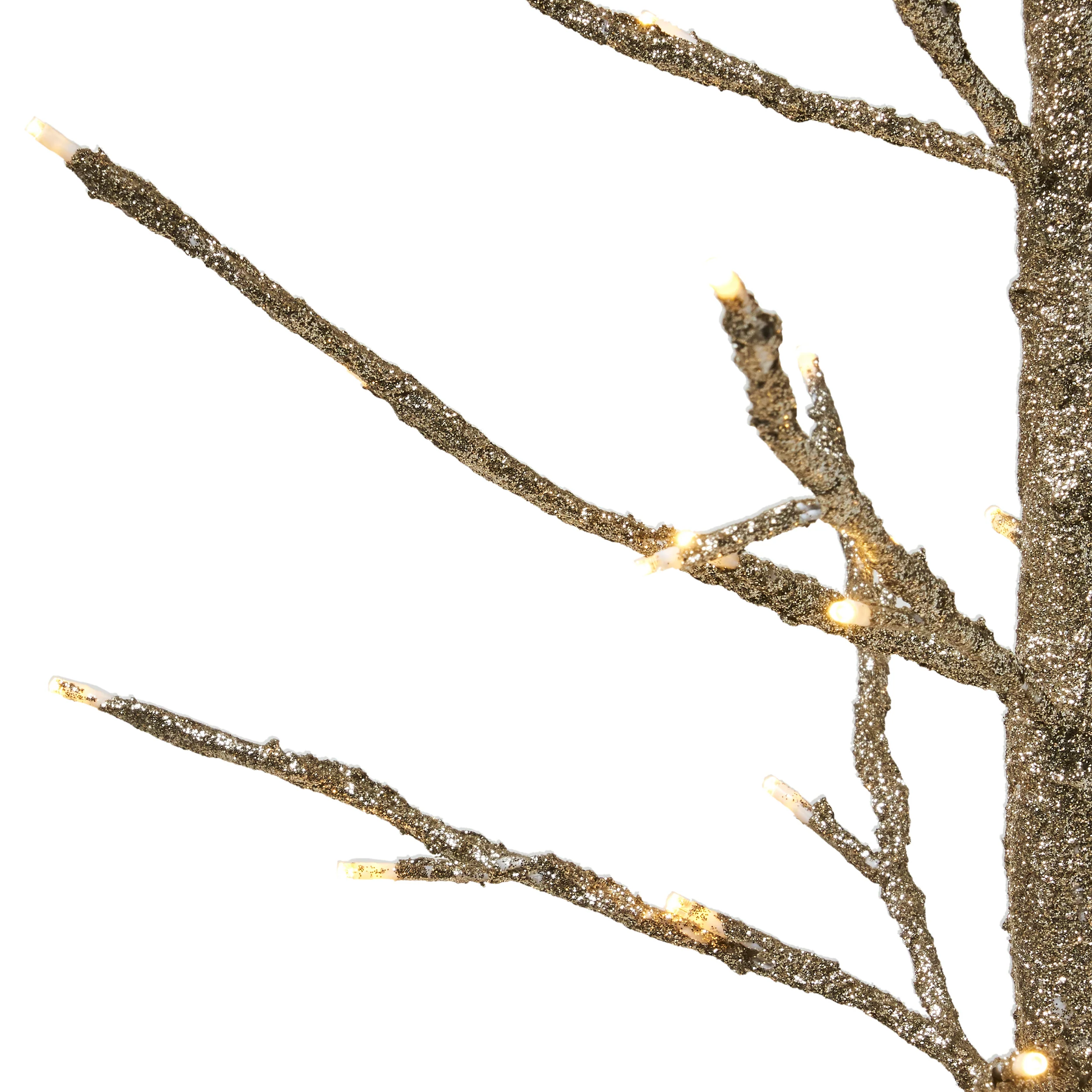 Azelia 5-foot Pre-Lit 186 Warm White LED Artificial Christmas Twig Tree - furnishings