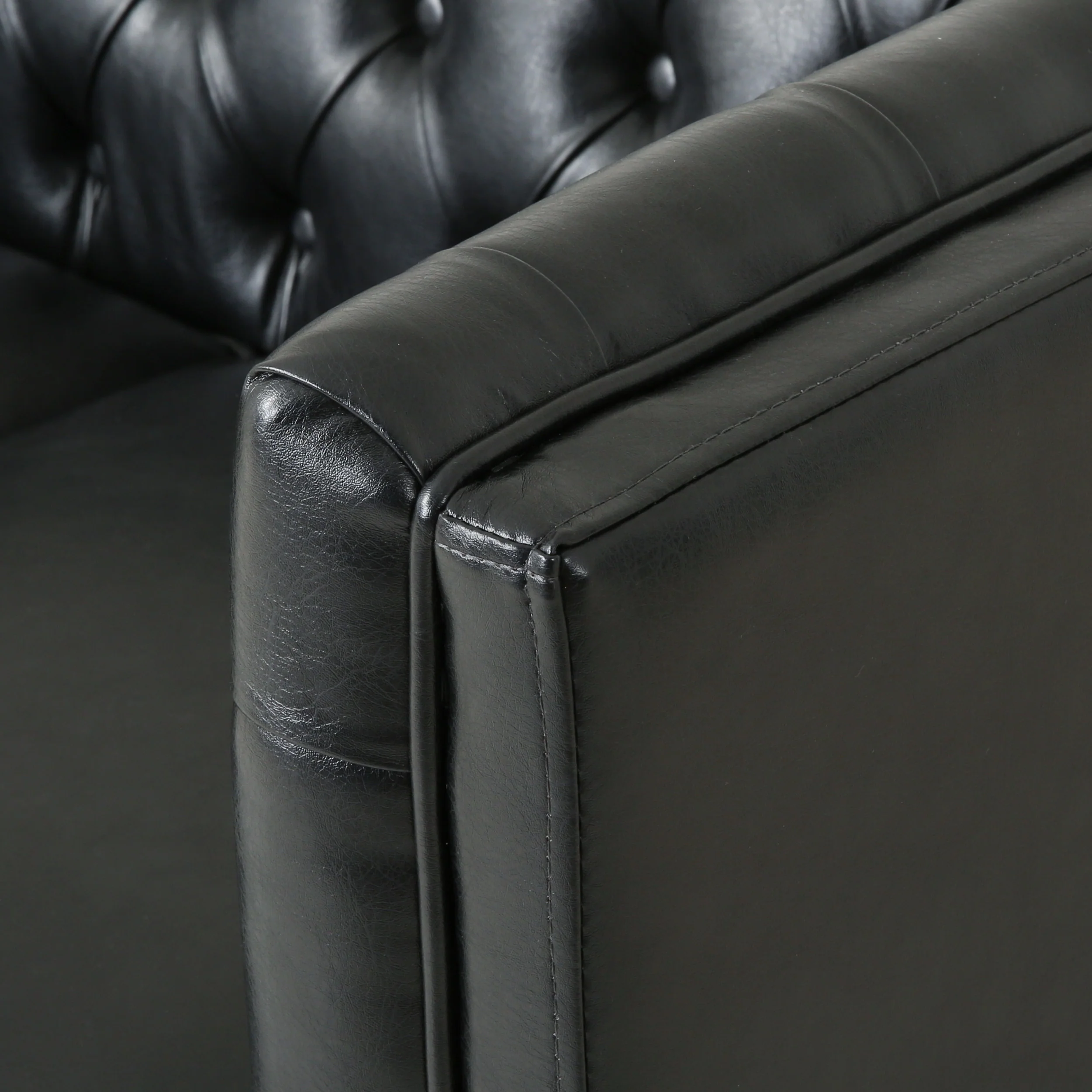 Henton Contemporary Upholstered Tufted Loveseat - furnishings