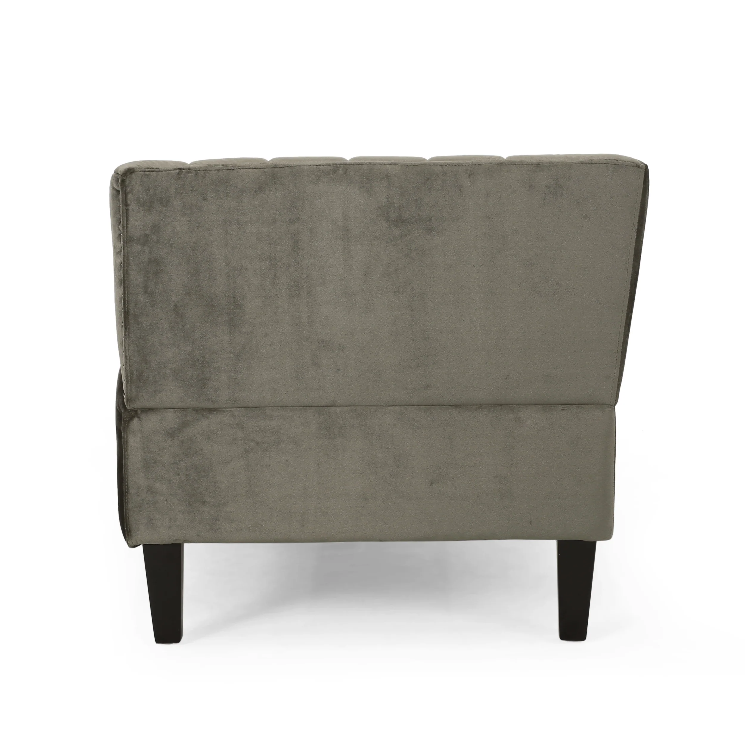 Masie Contemporary Channel Stitch Velvet Settee - furnishings