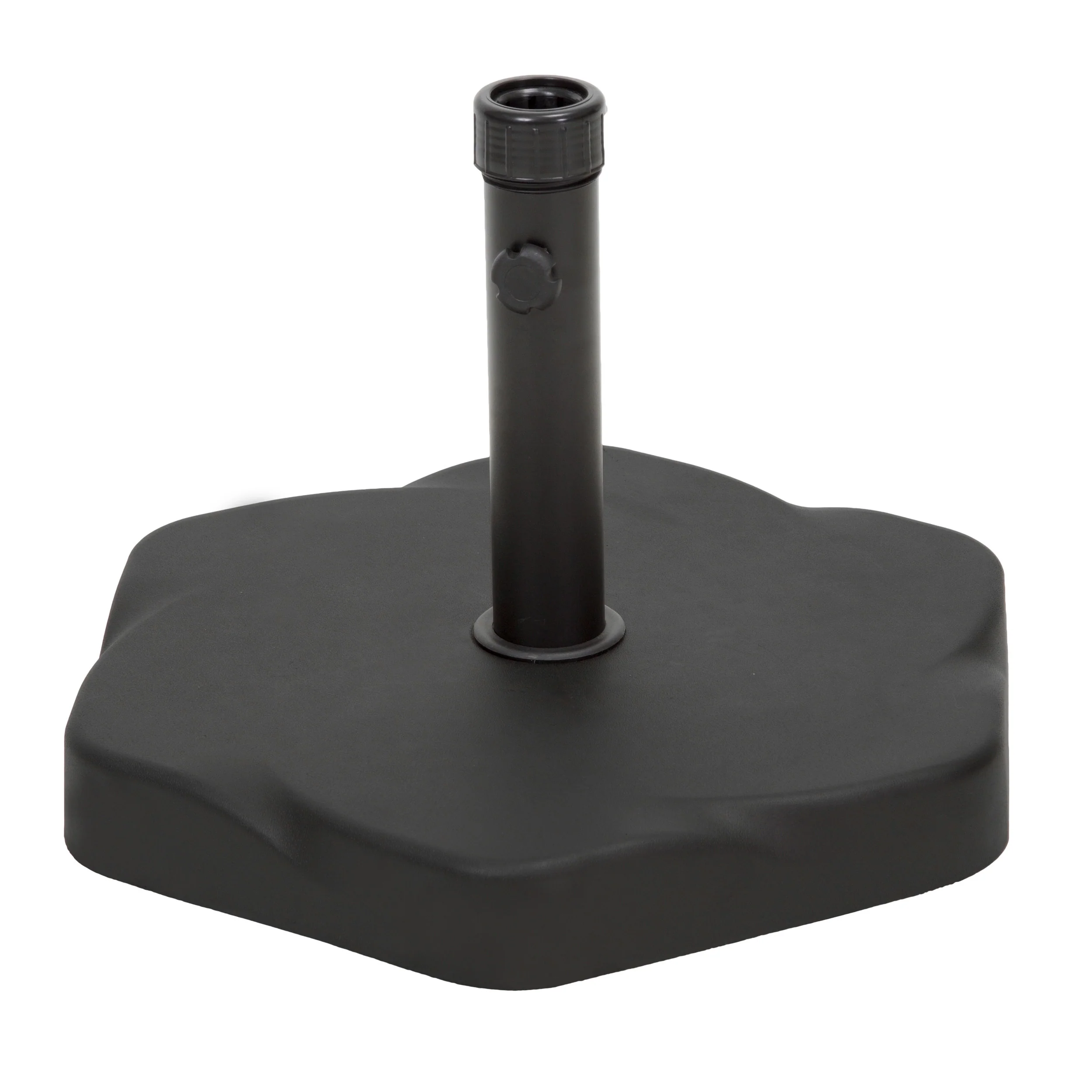 Caldwell Hexagon Black Concrete Umbrella Base - furnishings