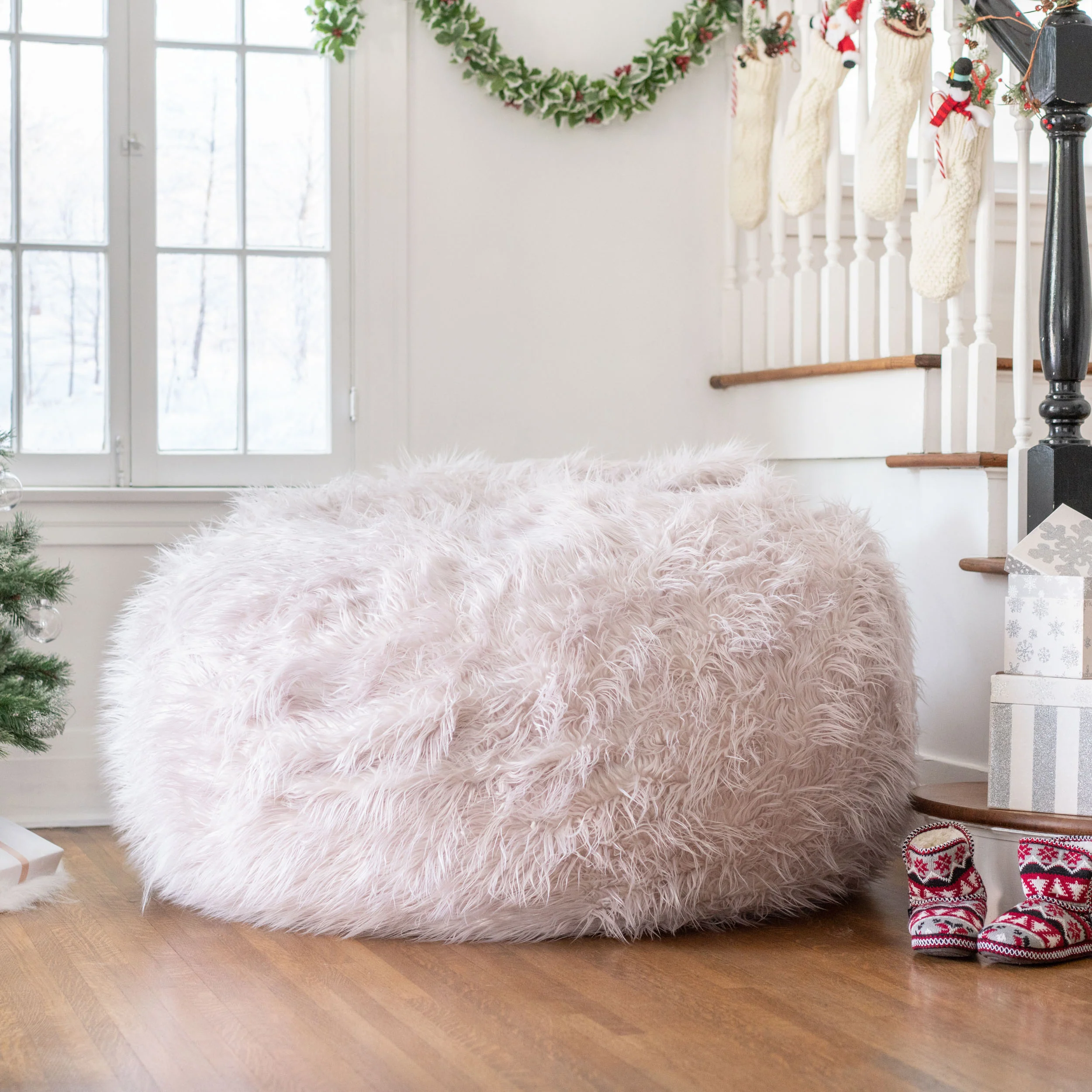 Lycus Faux Fur Bean Bag Chair - furnishings