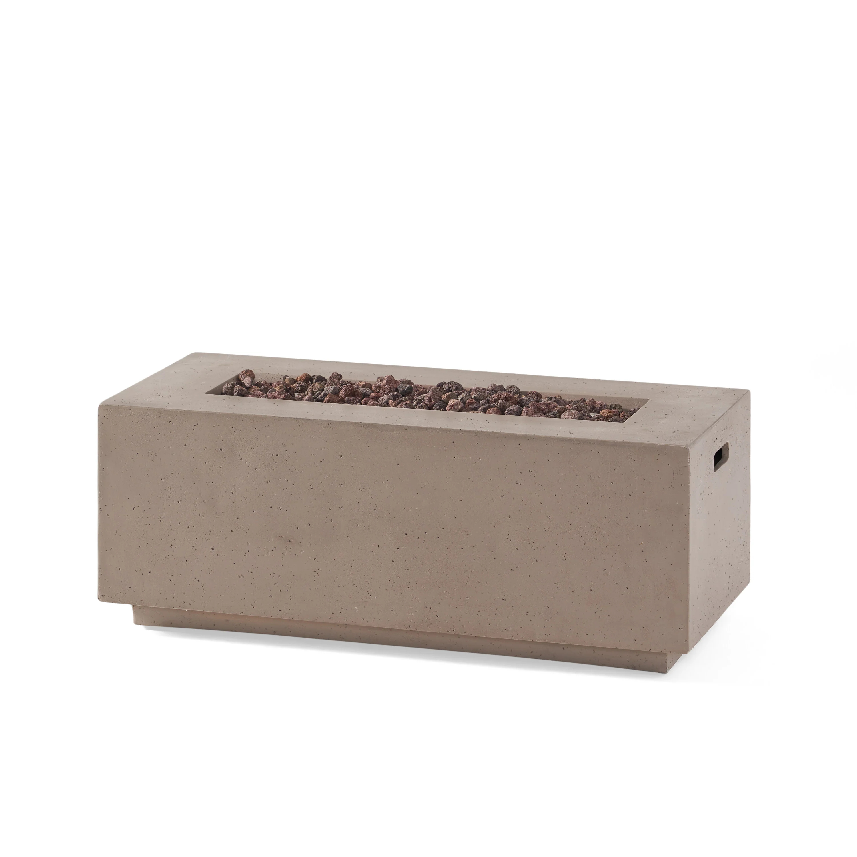 Hearth Outdoor 40,000 BTU Lightweight Concrete Rectangular Fire Pit (No Tank Holder) - furnishings
