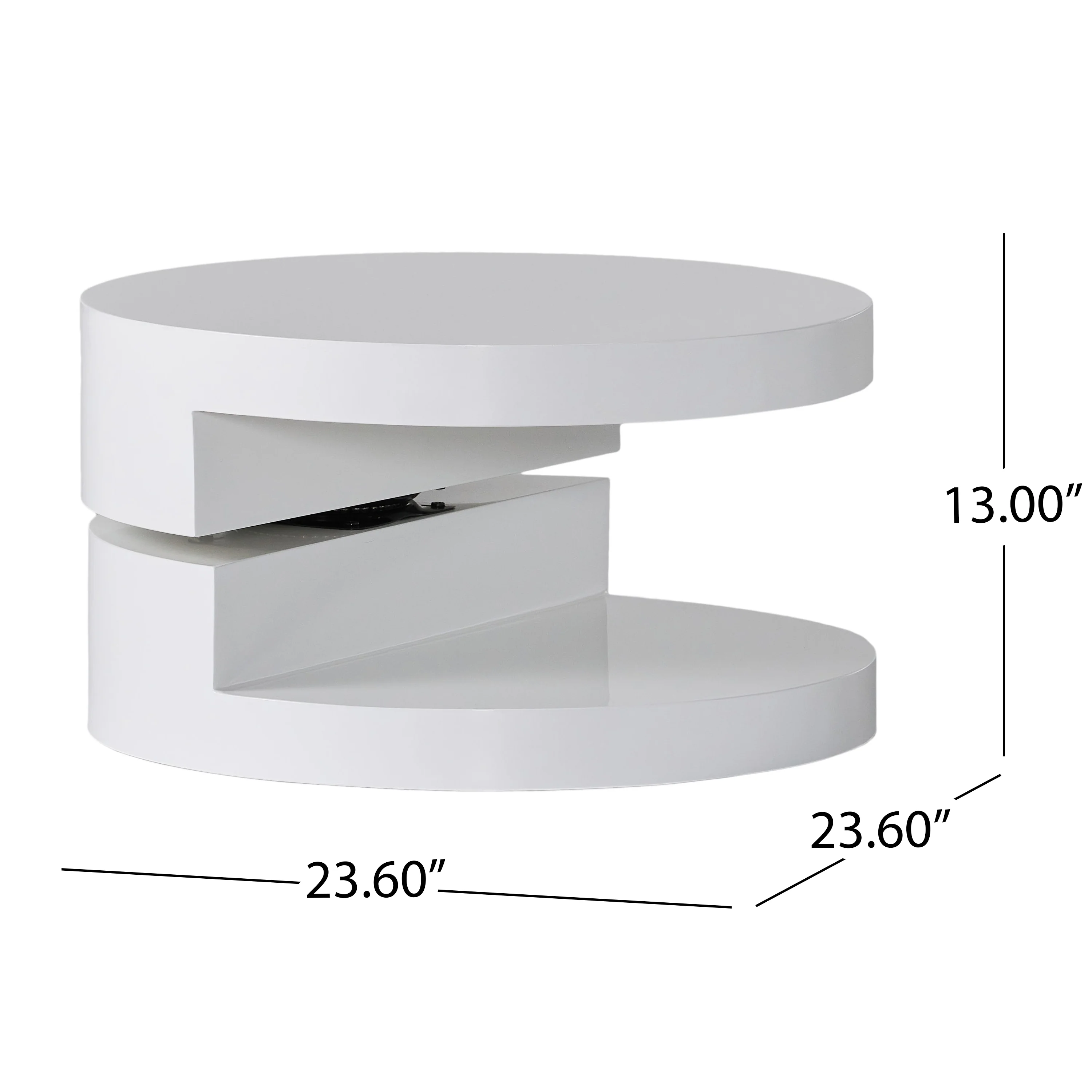 Emerson Small Circular Mod Swivel Coffee Table - furnishings