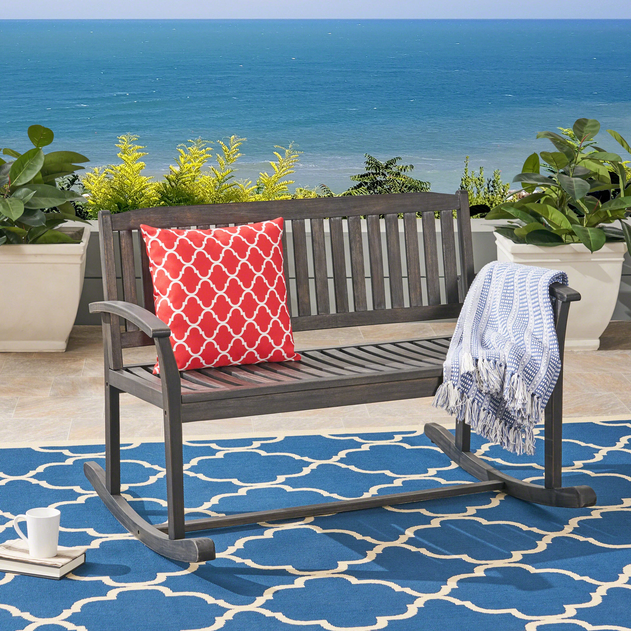 Dexter Patio Rocking Love Seat - furnishings