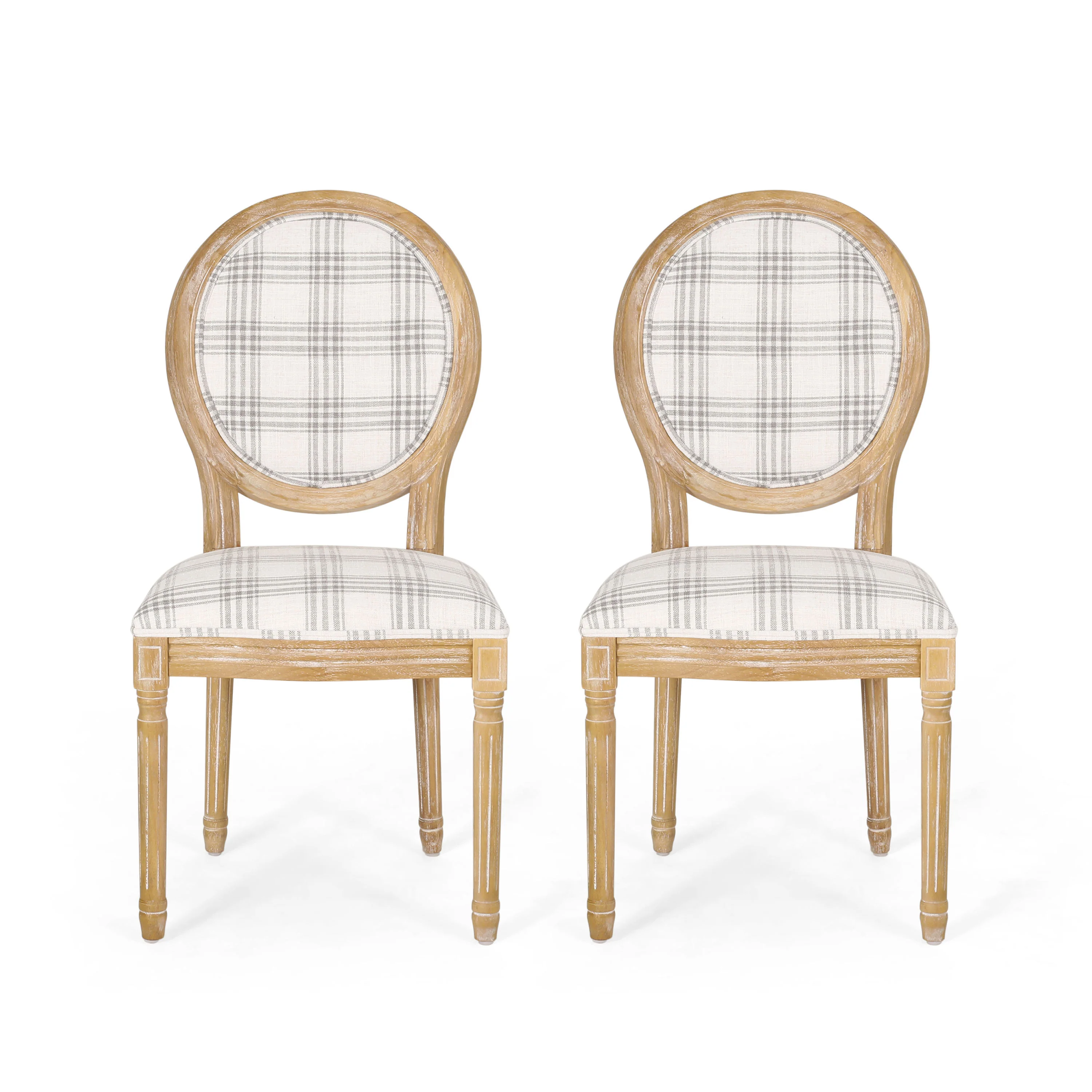 Lariya French Country Fabric Dining Chairs - furnishings