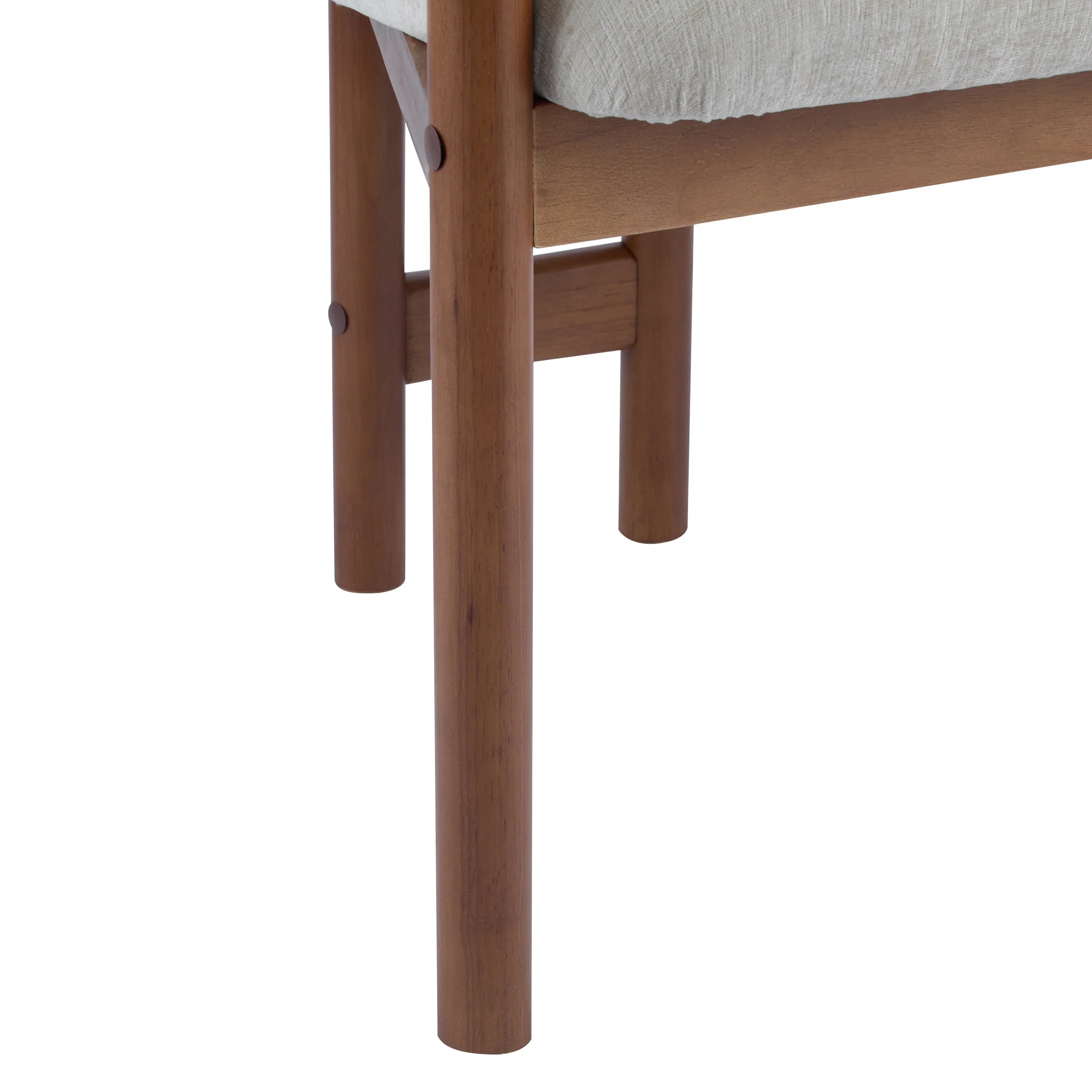 Fluffy Modern Rubberwood Upholstered Dining Chairs - furnishings