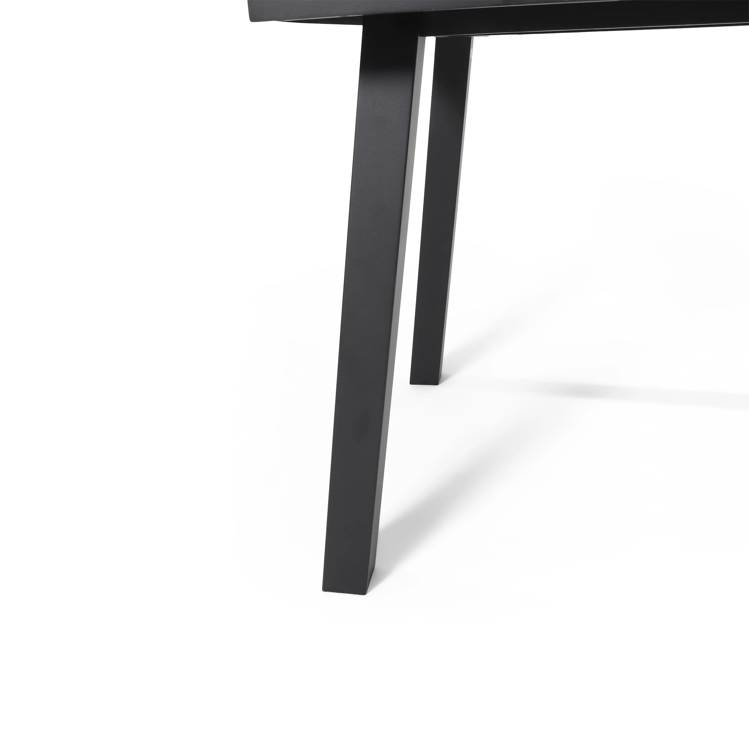 Chitwood Indoor Modern Industrial Acacia Wood Dining Table, Black - furnishings