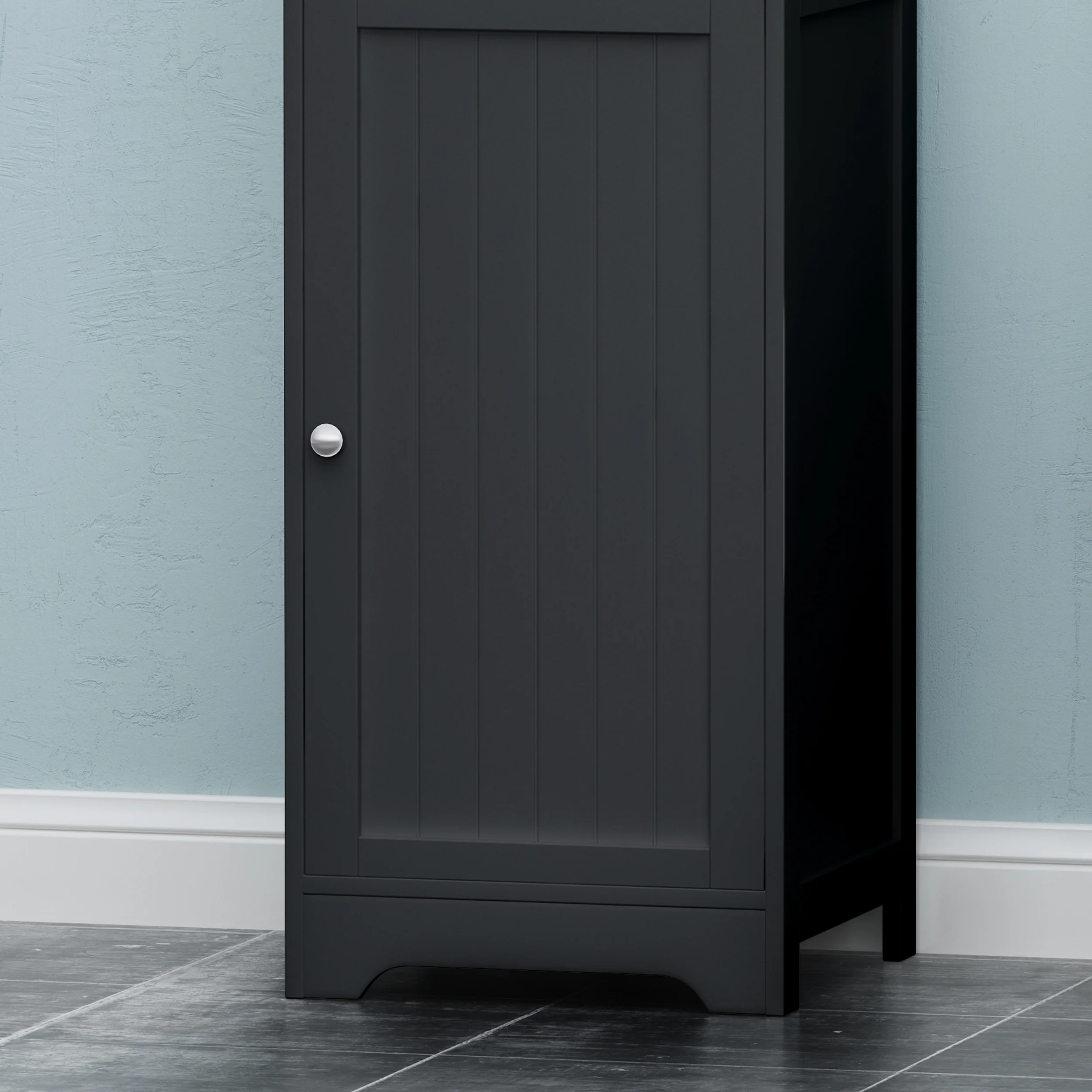 Bakari Contemporary Free Standing Linen Tower Storage Bathroom Cabinet - furnishings
