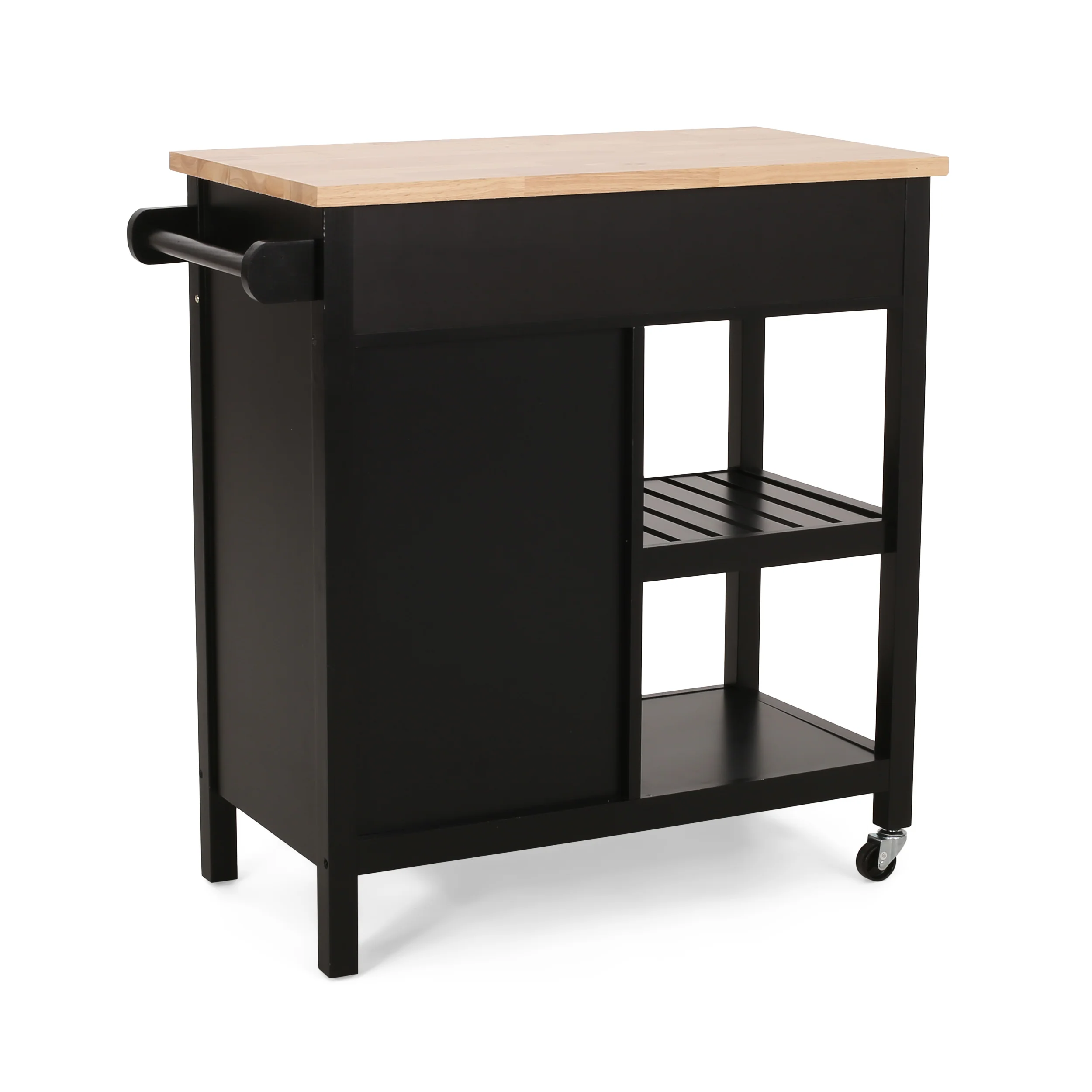 Aidah Contemporary Kitchen Cart with Wheels - furnishings