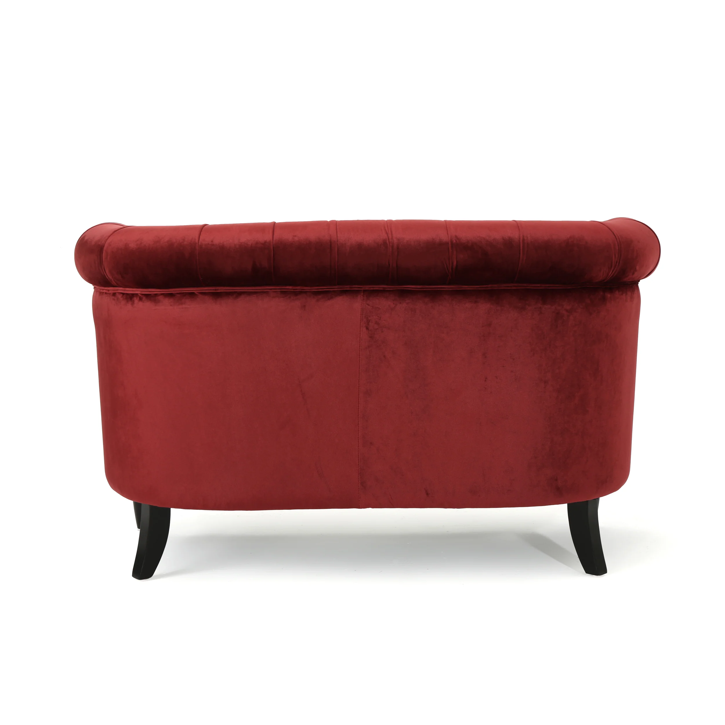 Melaina Tufted Scroll Arm New Velvet Loveseat - furnishings