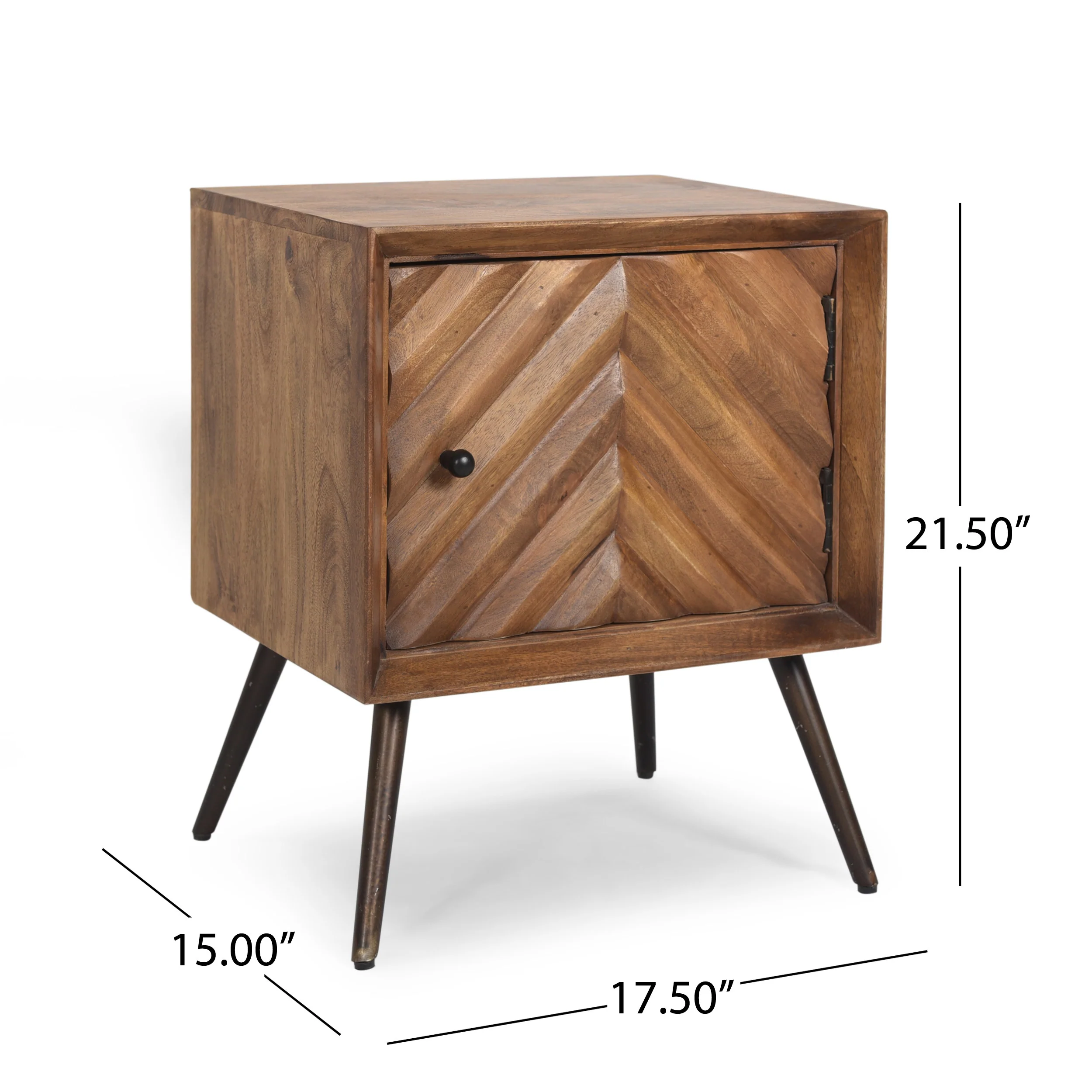 Riha Mid-Century Modern Mango Wood Cabinet - furnishings