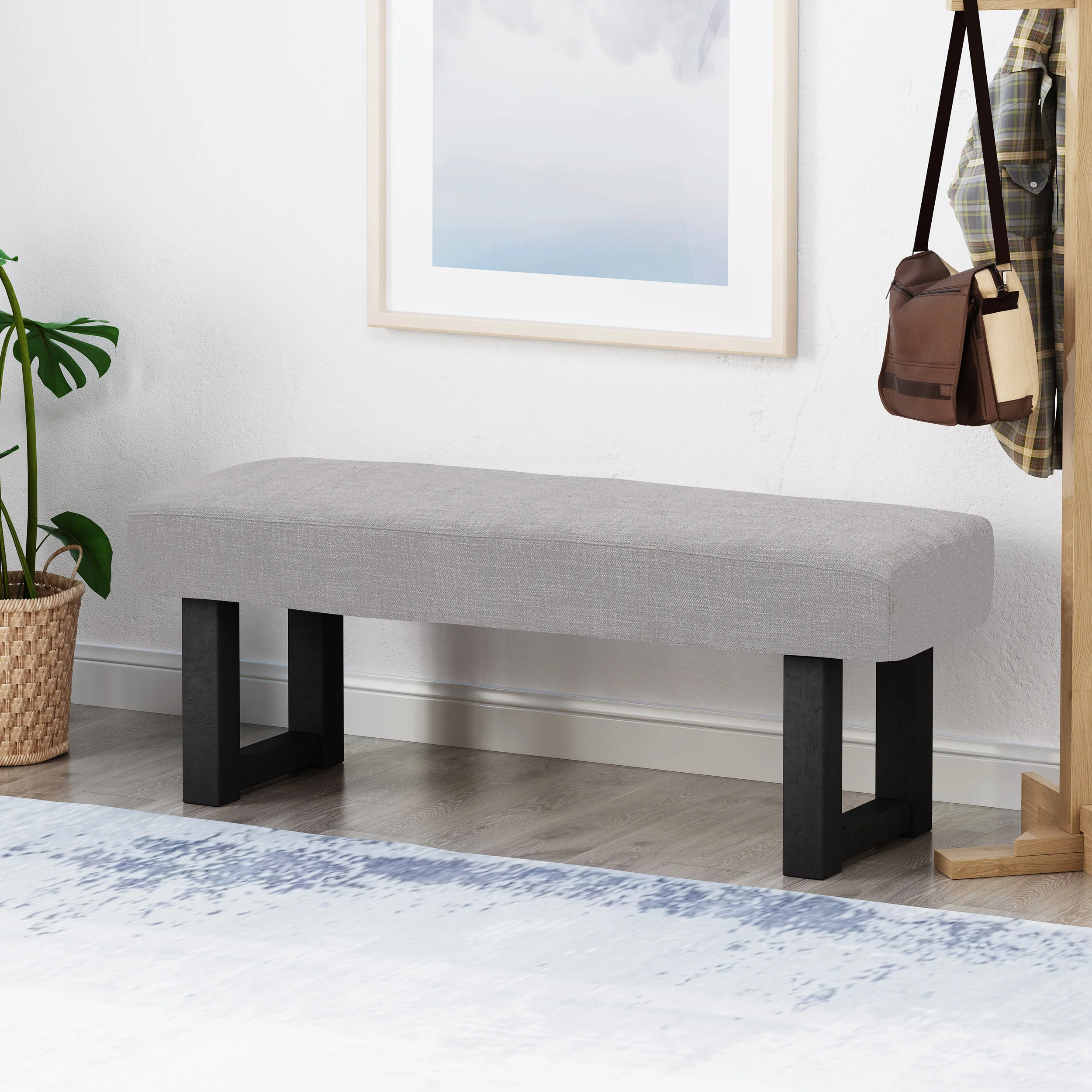 Shelby Boho Fabric Bench - furnishings