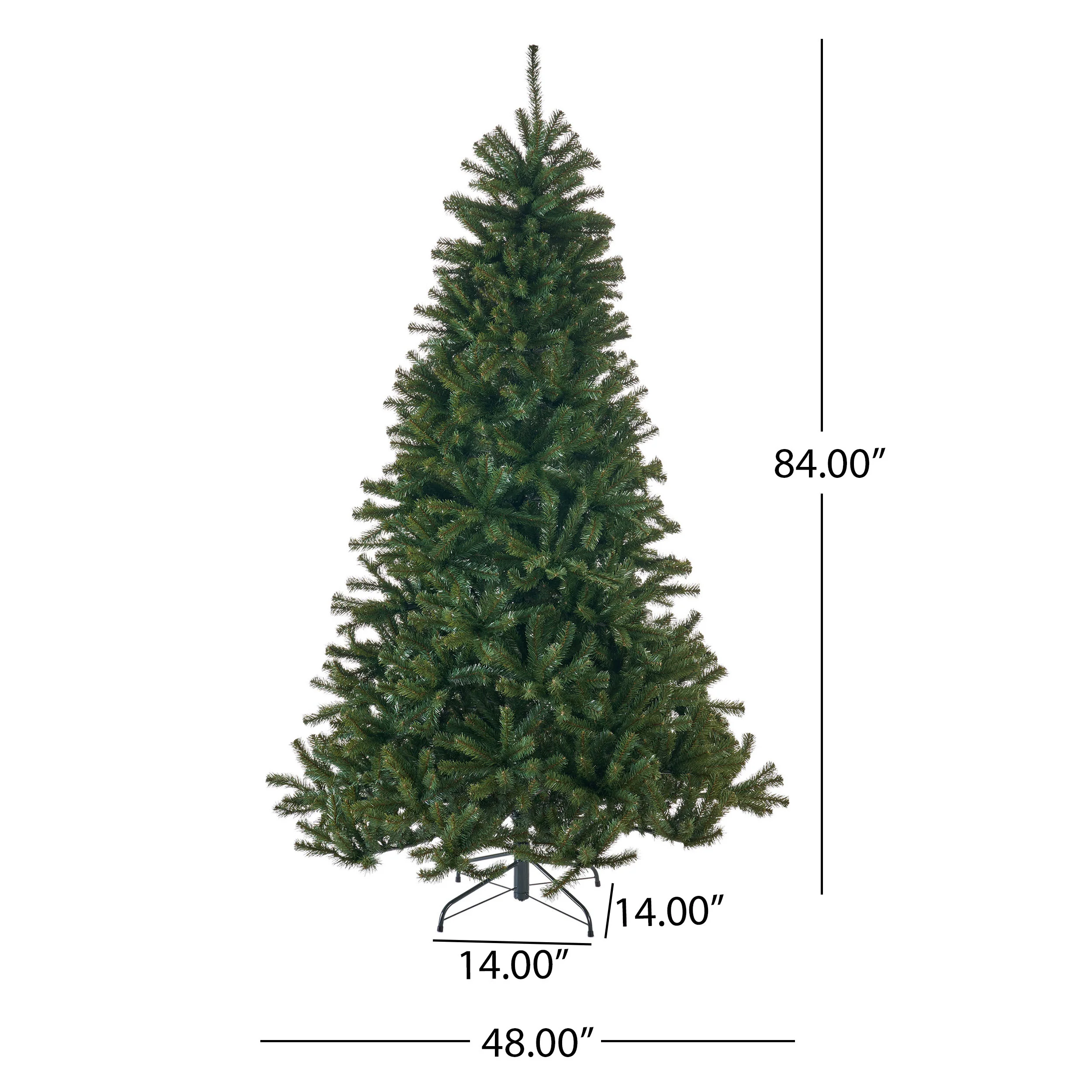 7-foot Noble Fir Hinged Artificial Christmas Tree - furnishings