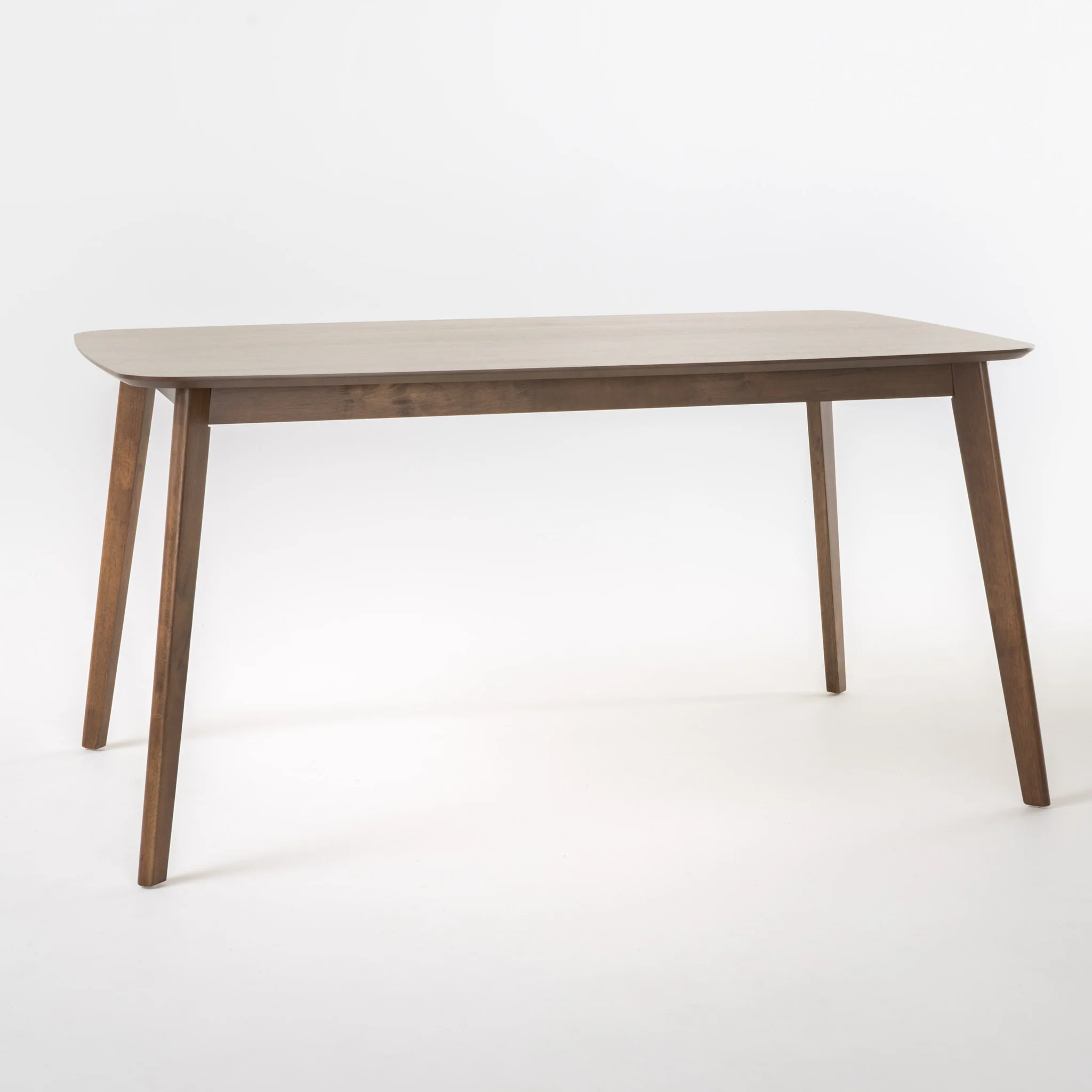 Oneida Mid-Century Modern 5 Piece Dining Set, Light Beige and Walnut - furnishings