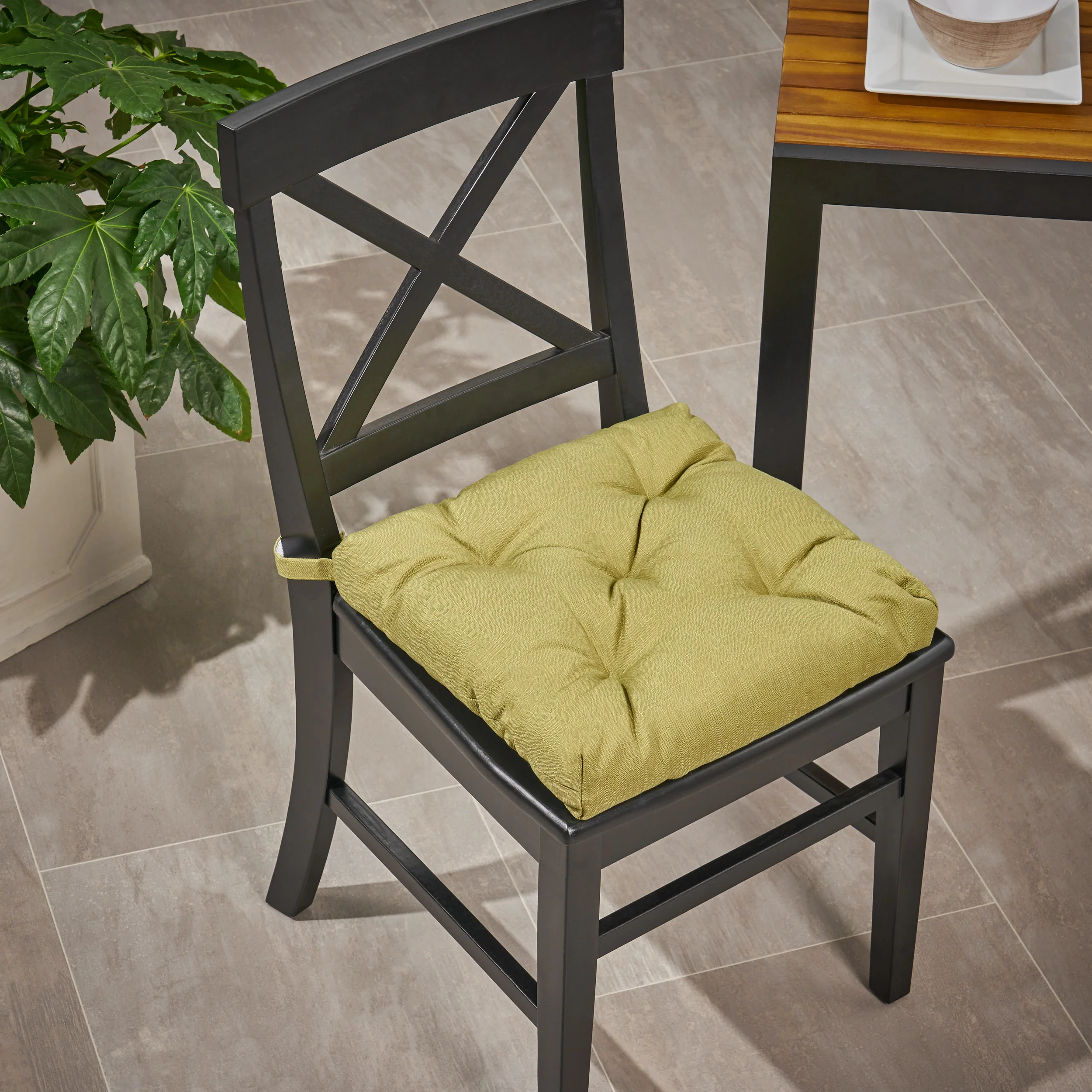 Teresa Outdoor Fabric Classic Tufted Chair Cushion - furnishings