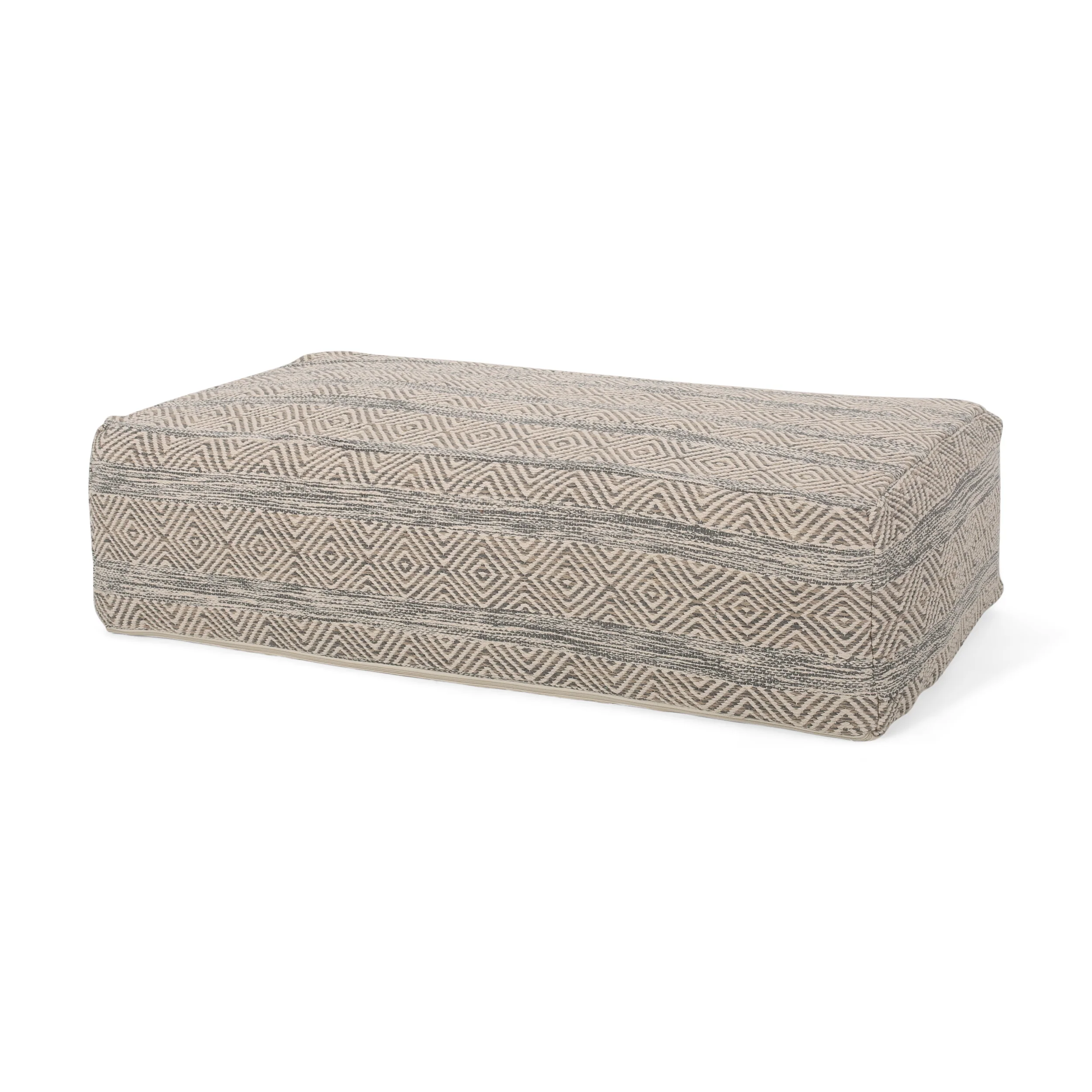 Cyria Boho Rectangular Bean Bag Ottoman - furnishings