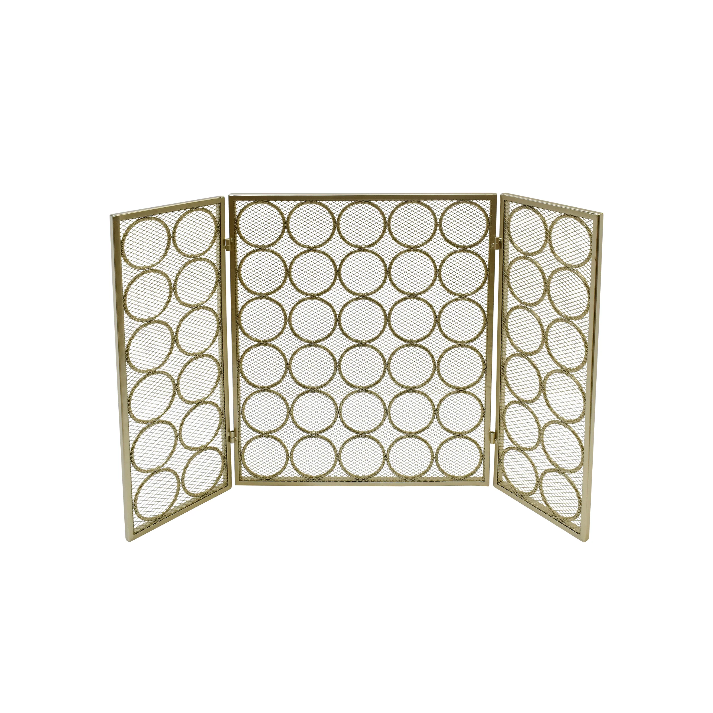 Koda Modern Three Panel Iron Firescreen - furnishings