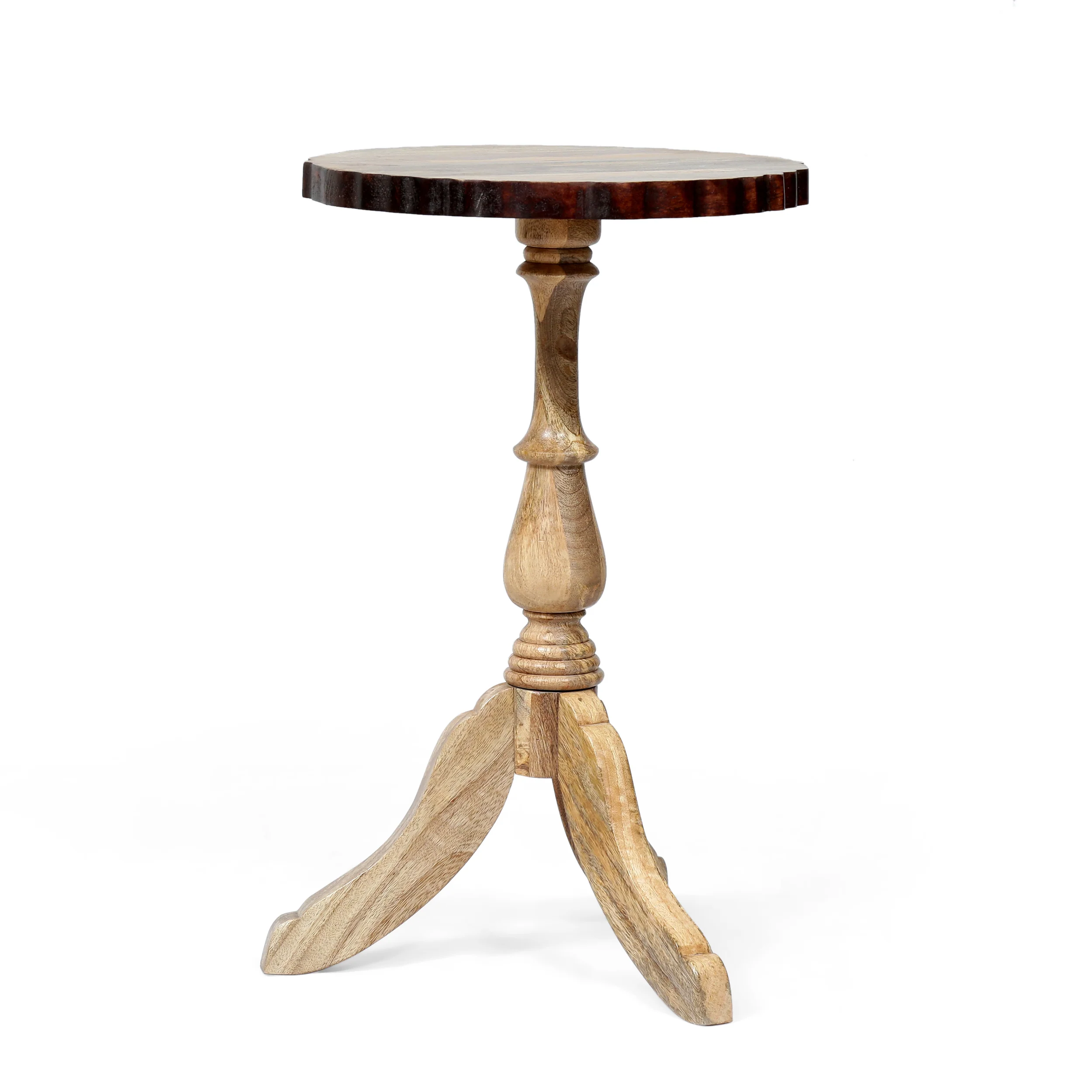 Perry Handcrafted Boho Mango Wood End Table (Set of 2) - furnishings