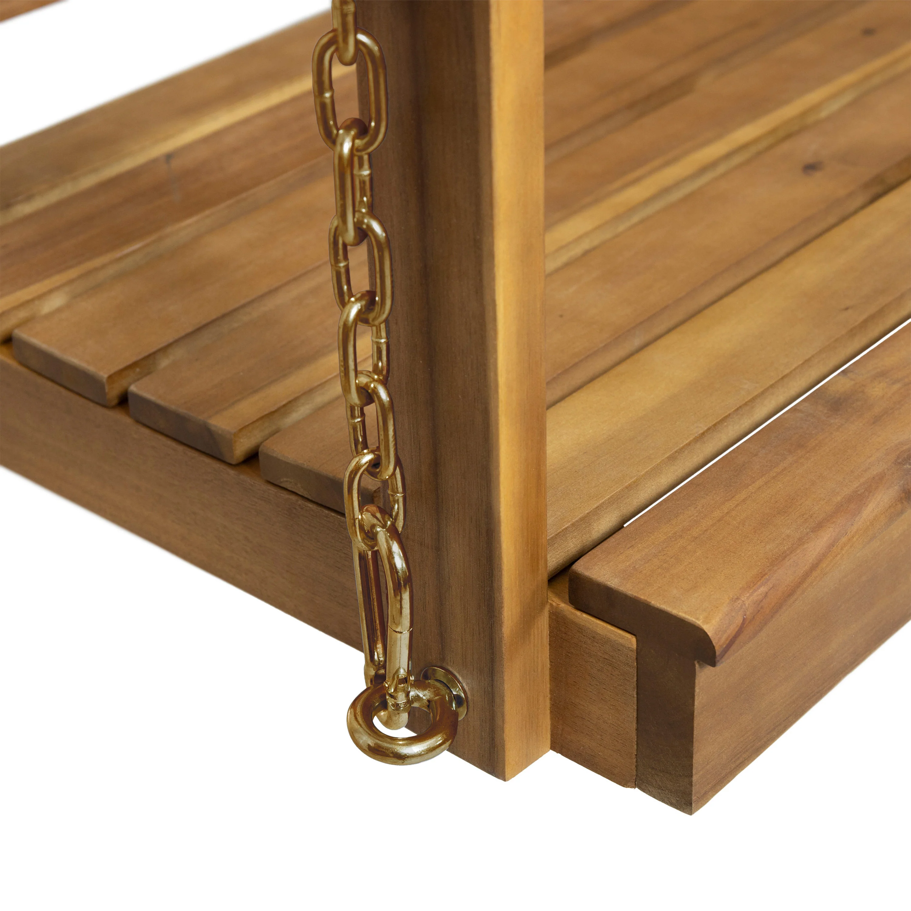 Lilith Outdoor Aacia Wood Porch Swing - furnishings