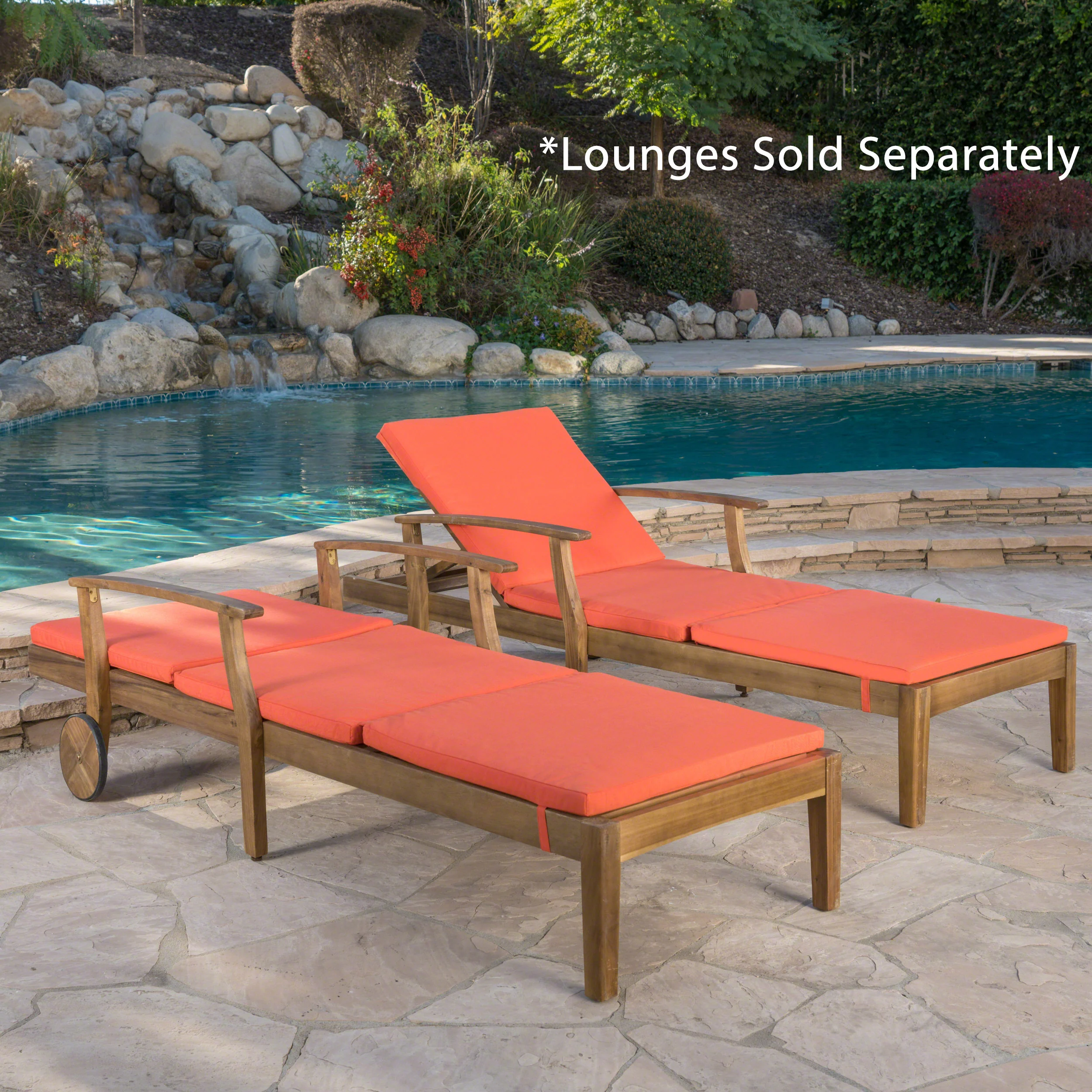 Daisy Outdoor Water Resistant Chaise Lounge Cushion (Set of 2) - furnishings
