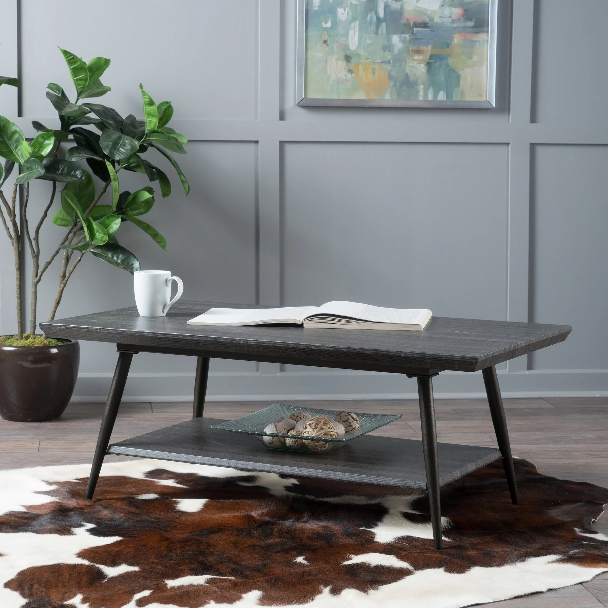 Ditmas Quality Crafted Wood Finish Coffee Table - furnishings