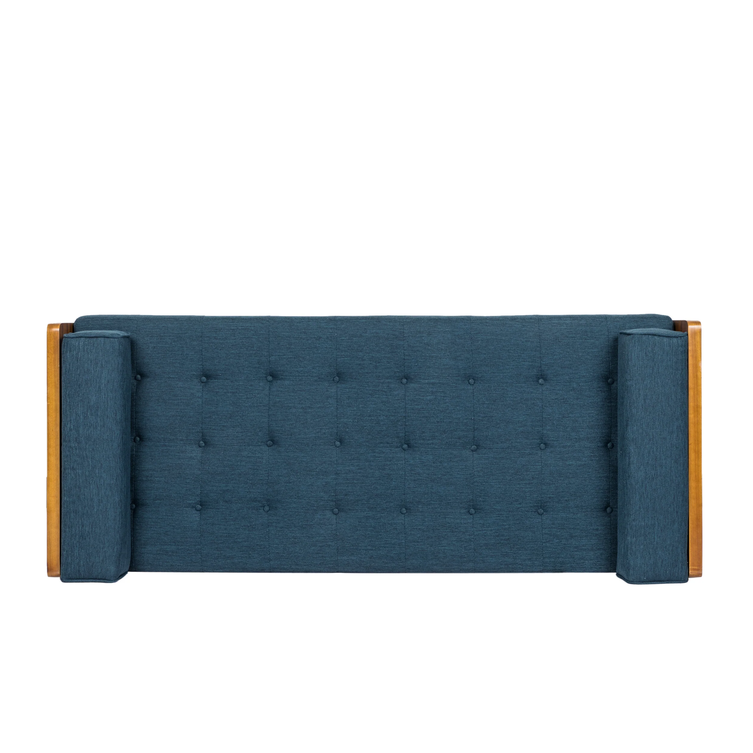 Tiltonsville Mid-Century Modern Tufted Double End Chaise Lounge with Bolster Pillows - furnishings